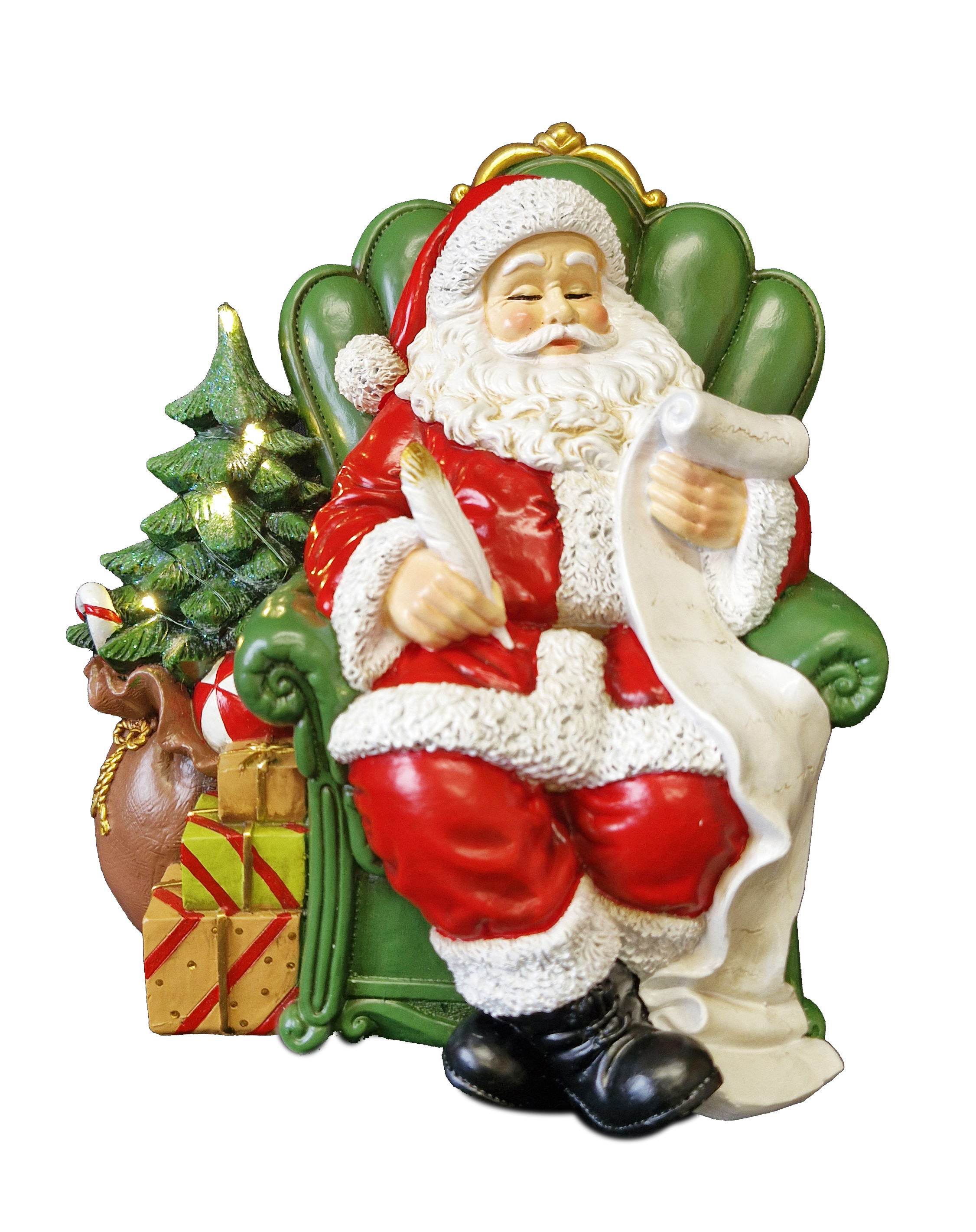 CH5062 Santa on Green Chair 4/Ctn