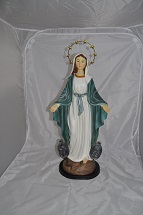 2027 26'' Our Lady Statue Crown,Stars & Miraculous Medal