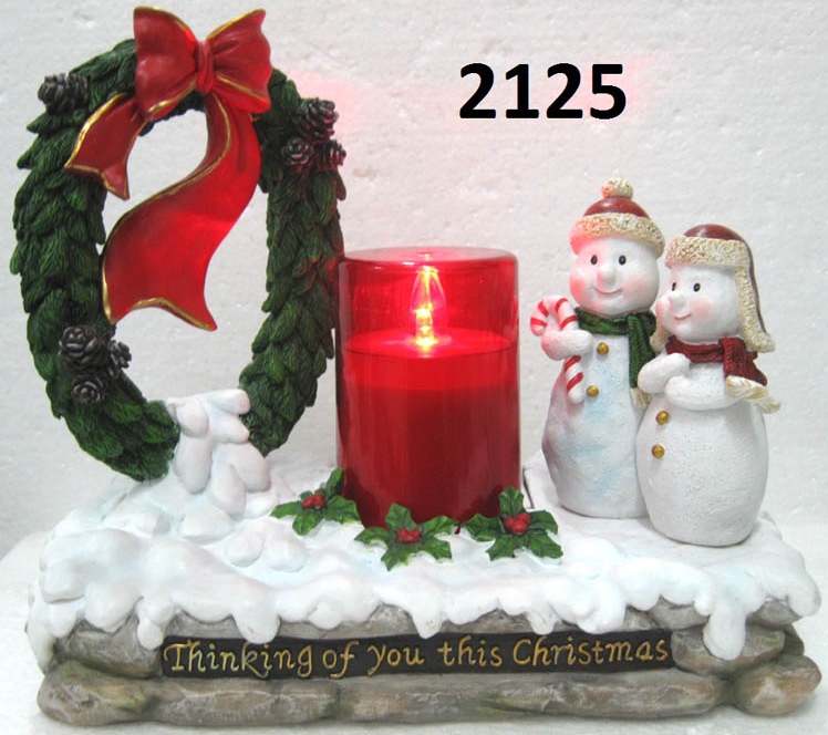 2125 Snowmen with LED - 12/Ctn