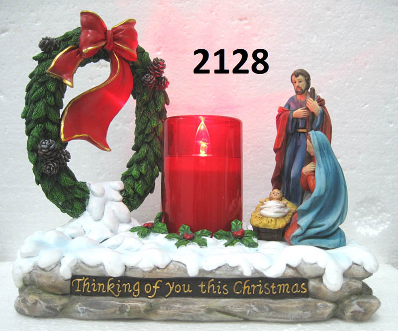 2128 - Nativity With LED - 12/Ctn