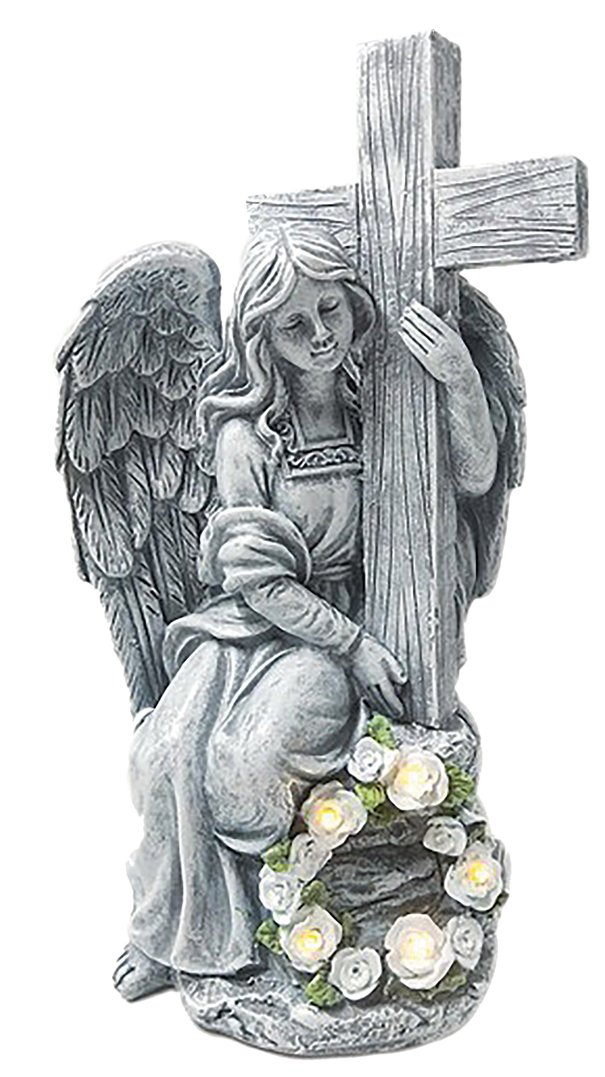 2137 LARGE SOLAR ANGEL WITH CROSS QTY:4