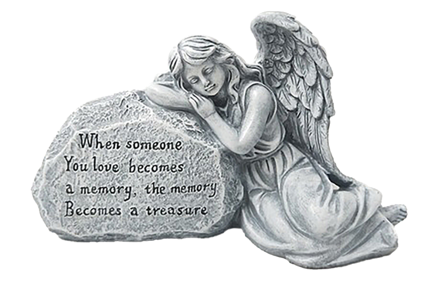 2141 SLEEPING ANGEL ON ROCK QTY 8