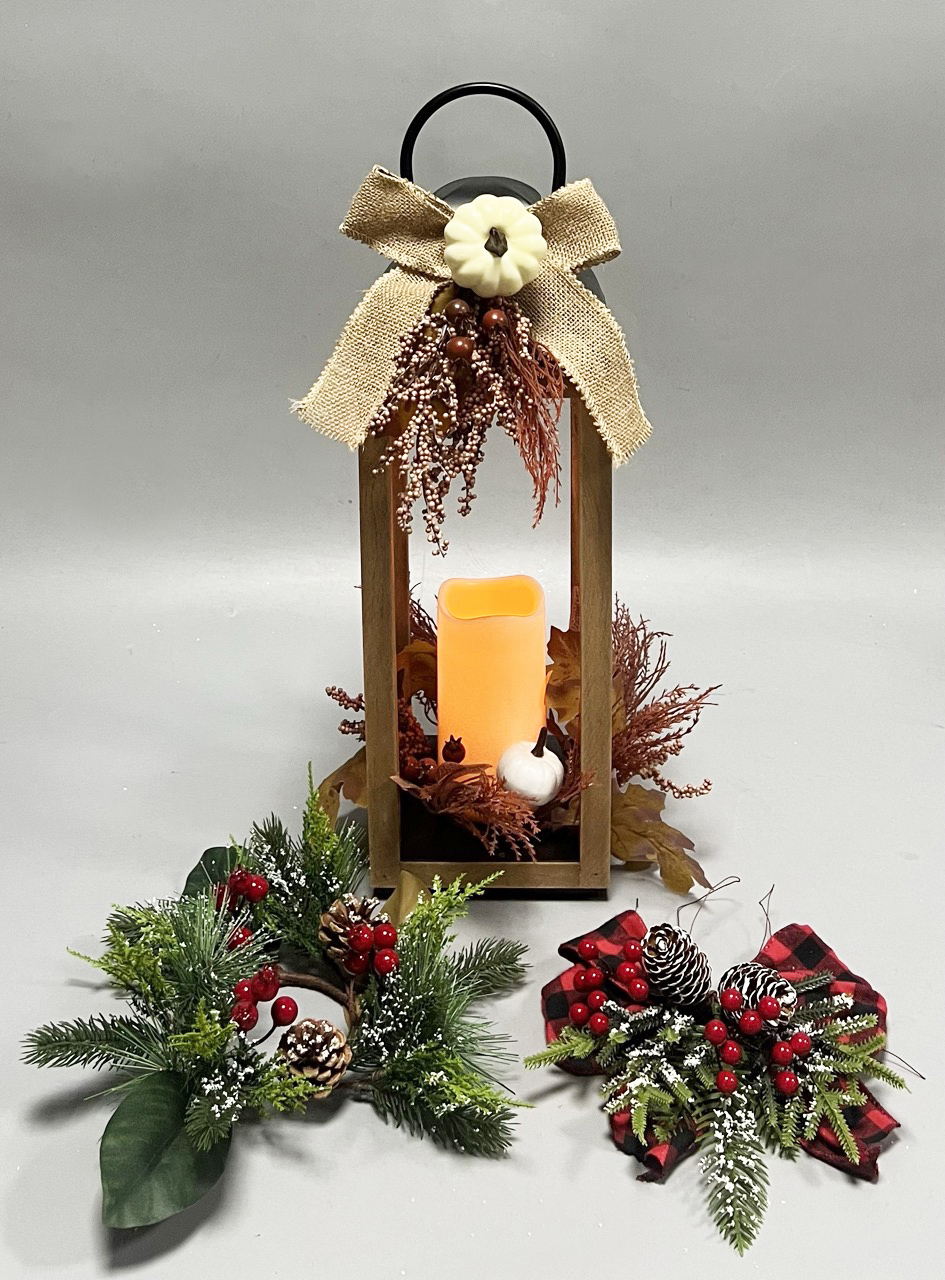 3026 46.5H Wood Lantern 4/Ctn