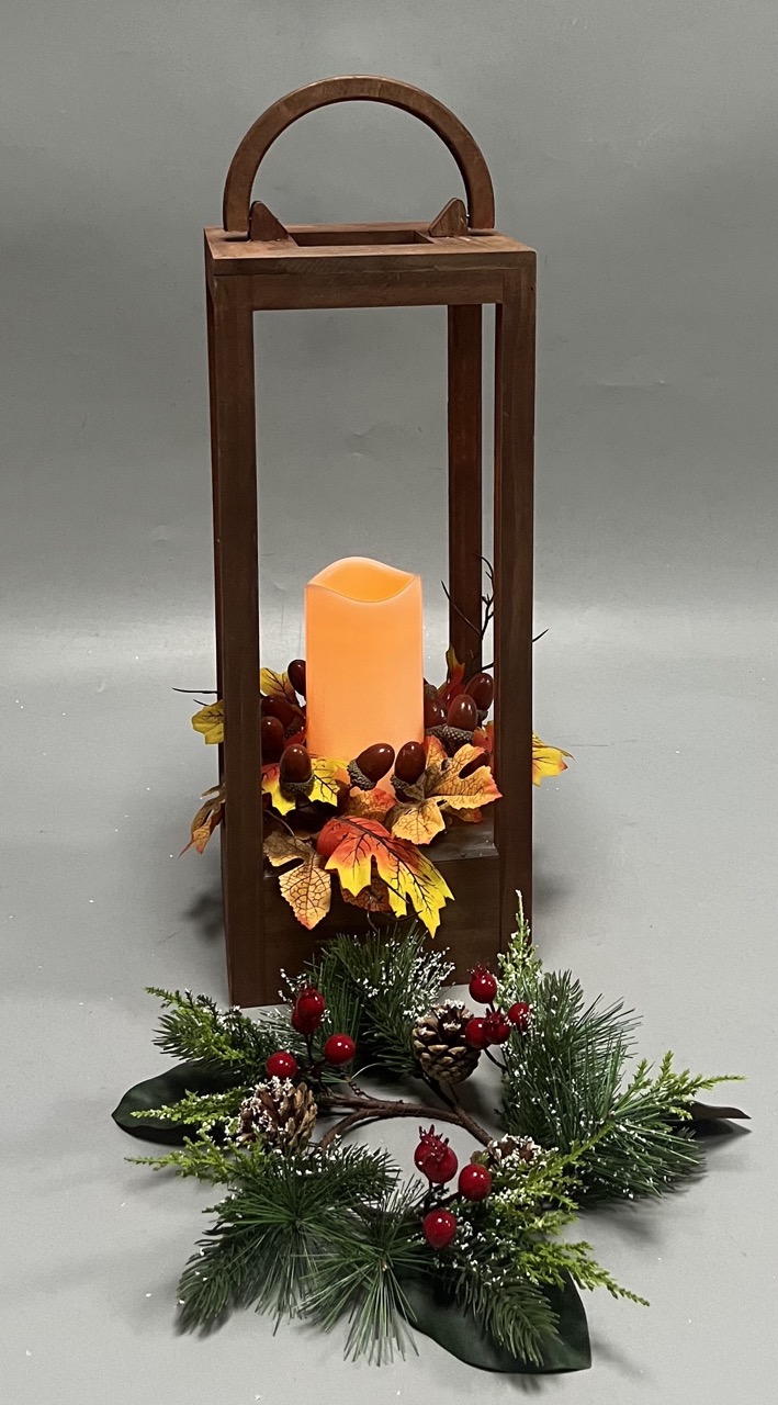 3028 47H Wood Lantern 4/Ctn