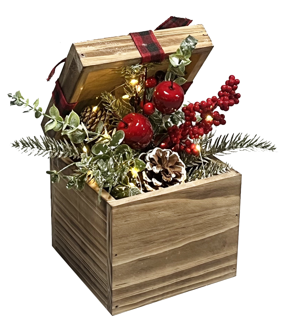 3032 Wood Box with Lid Floral Display 6/Ctn