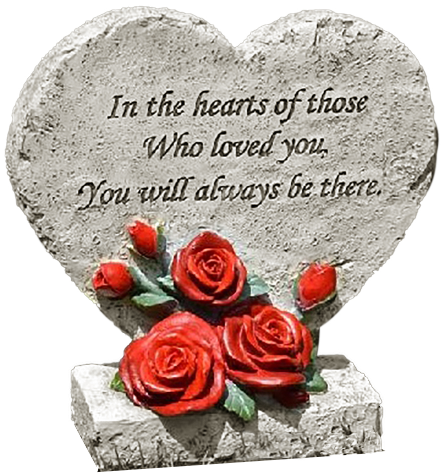 6107 Rose Heart Plaque - 12/Ctn