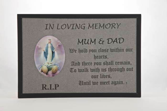 Ceramic Grave Plaque - Our Lady - 6135