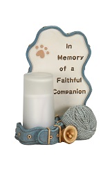 6144B Cat Memorial With LED - Blue