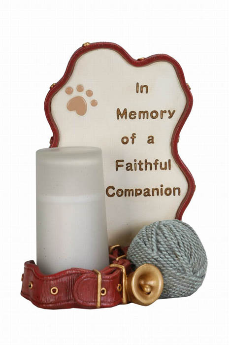 Cat Memorial with LED Light - Red - 6144R
