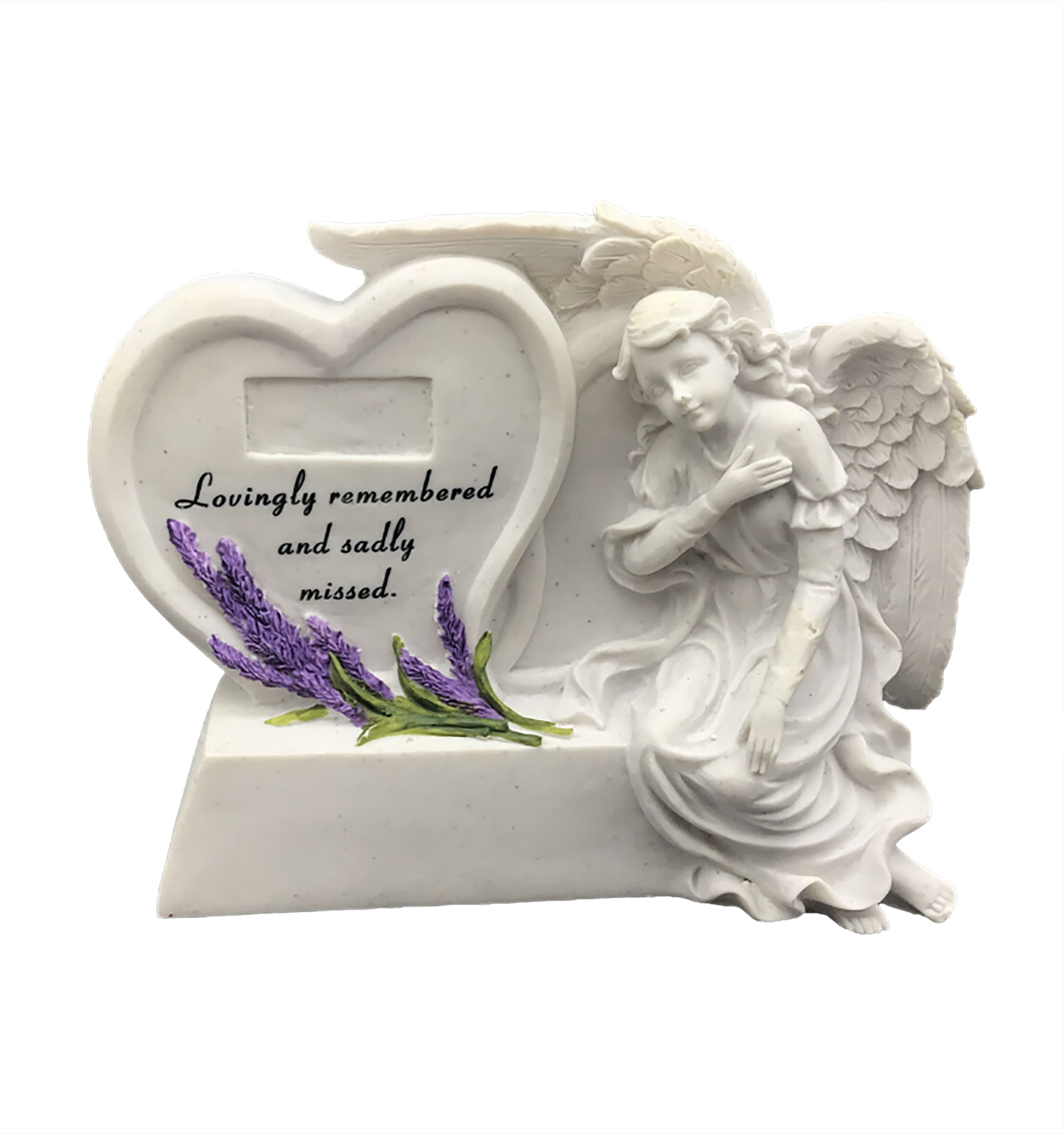 6159 Angel Heart with Lavender and Name Tag 6/Ctn