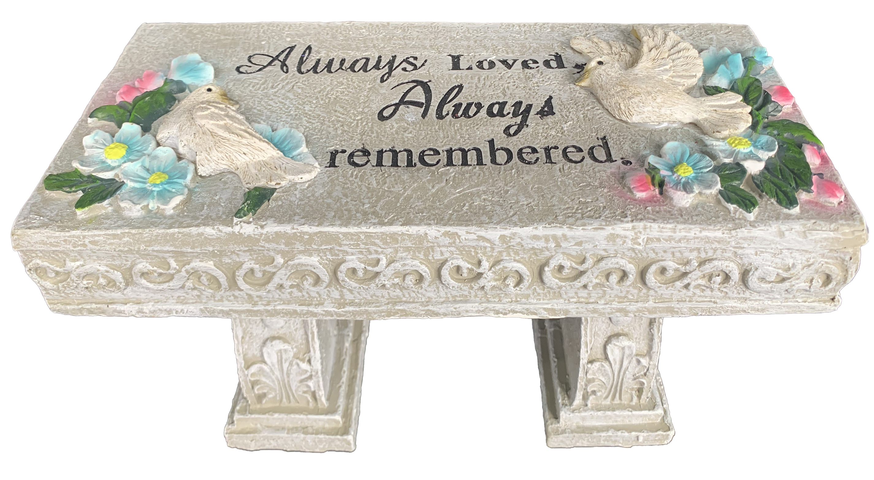 6166 Memorial Bench with Dove 3/Ctn