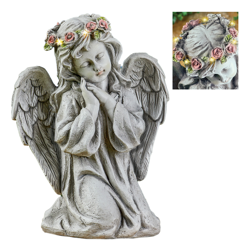 6188 Solar Angel with lighting Wreath 2/Ctn