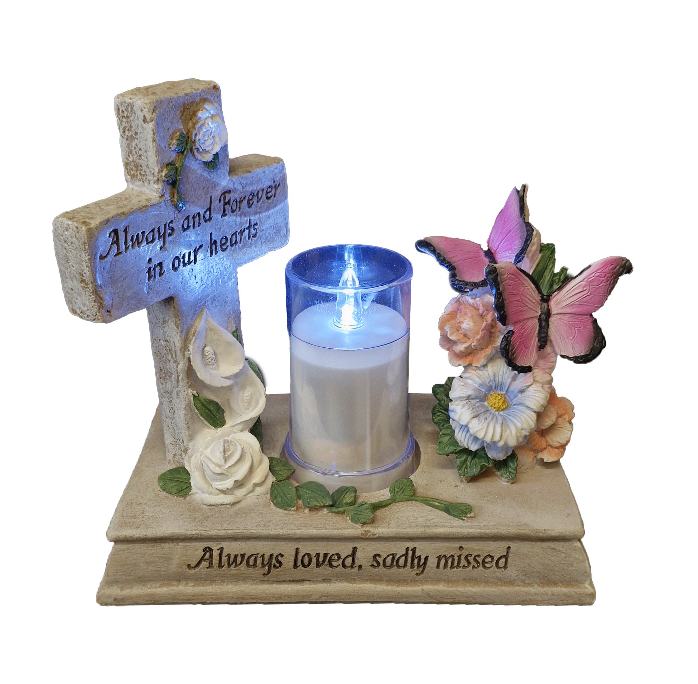 6220 Butterfly Plaque with LED 6/Ctn