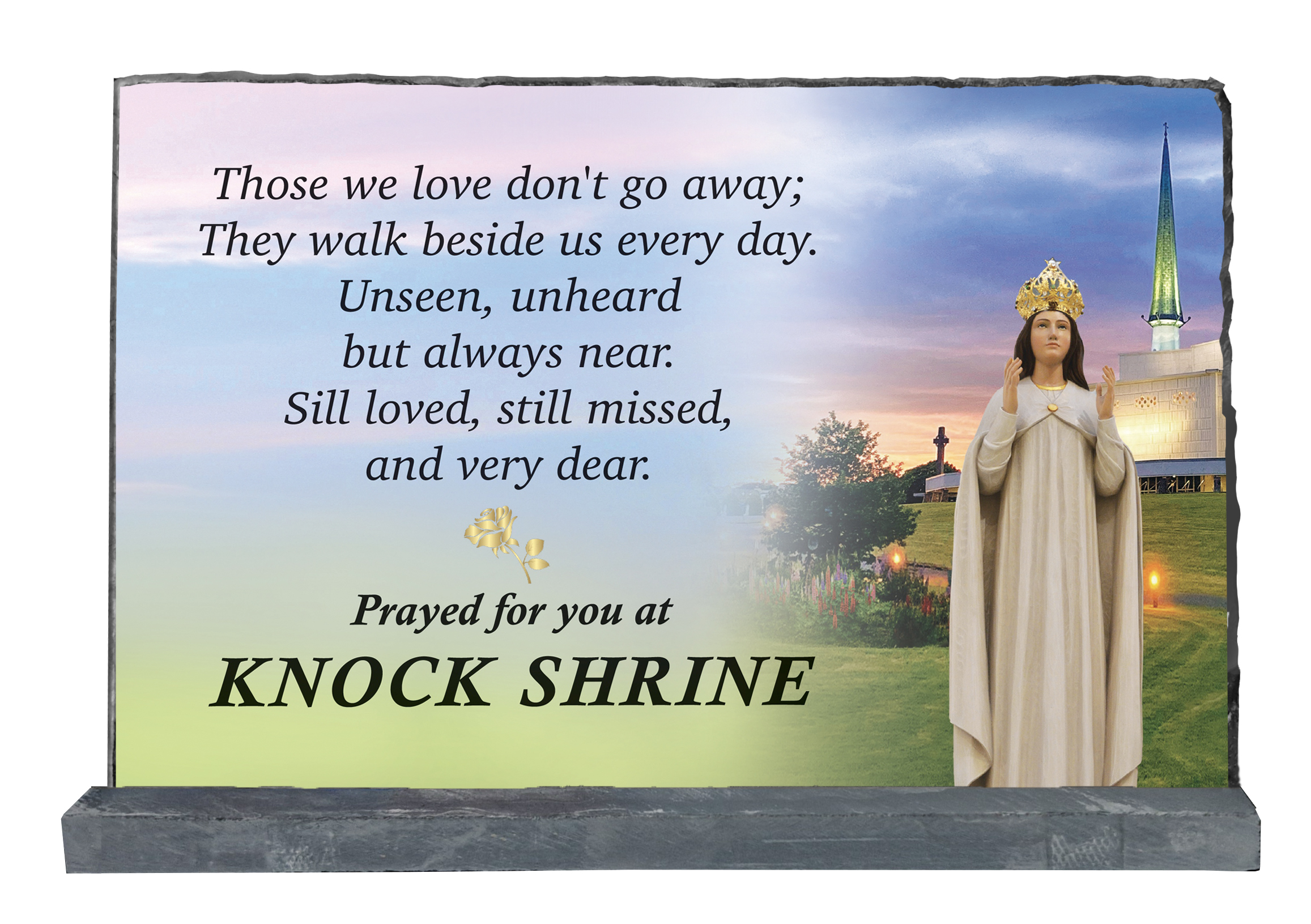 6228 Our Lady of Knock Slate Plaque 6/Ctn