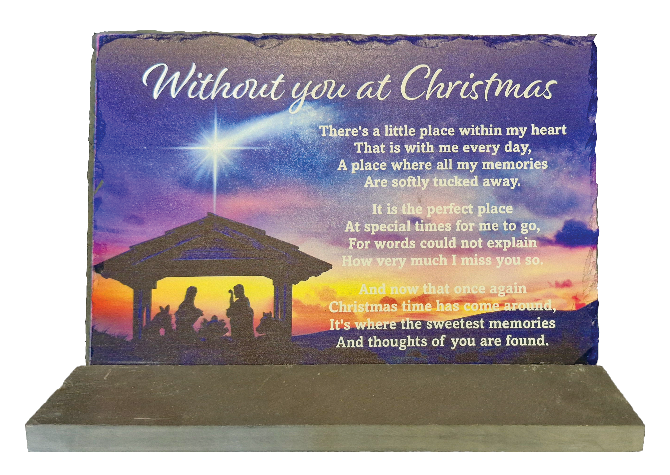 6229 Slate Seasonal Grave Plaque 6/Ctn