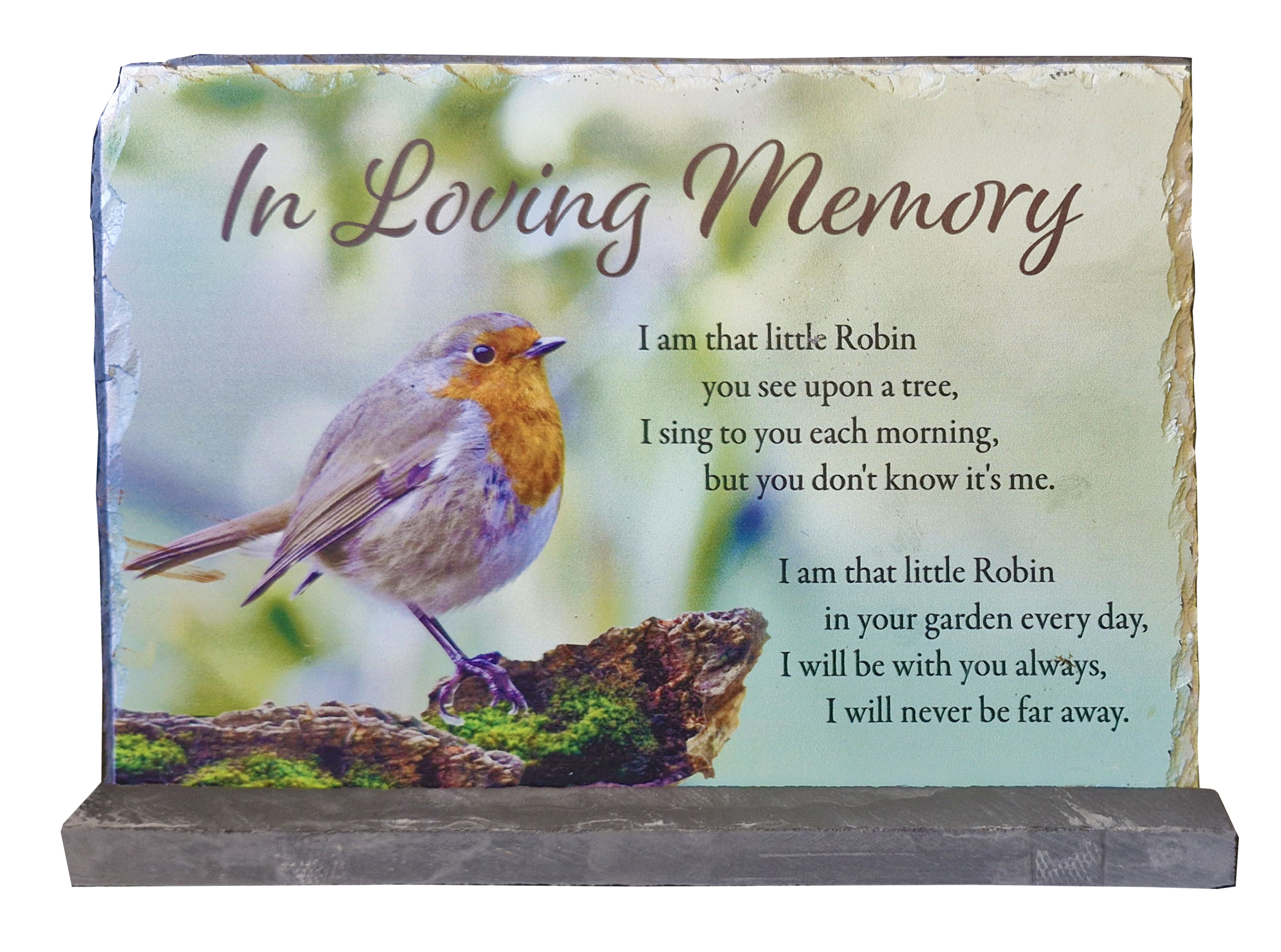 6232 ILM Robin Slate Plaque 6/Ctn