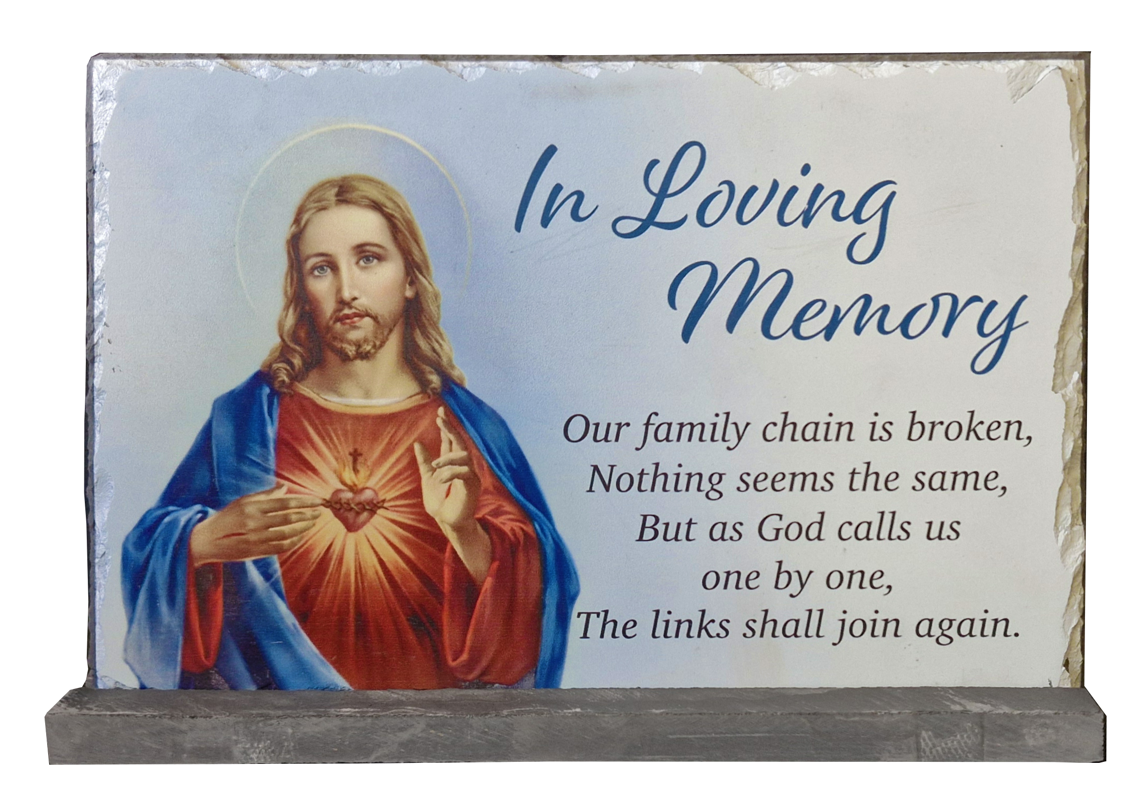 6233 ILM Slate Plaque with Sacred Heart 6/ctn