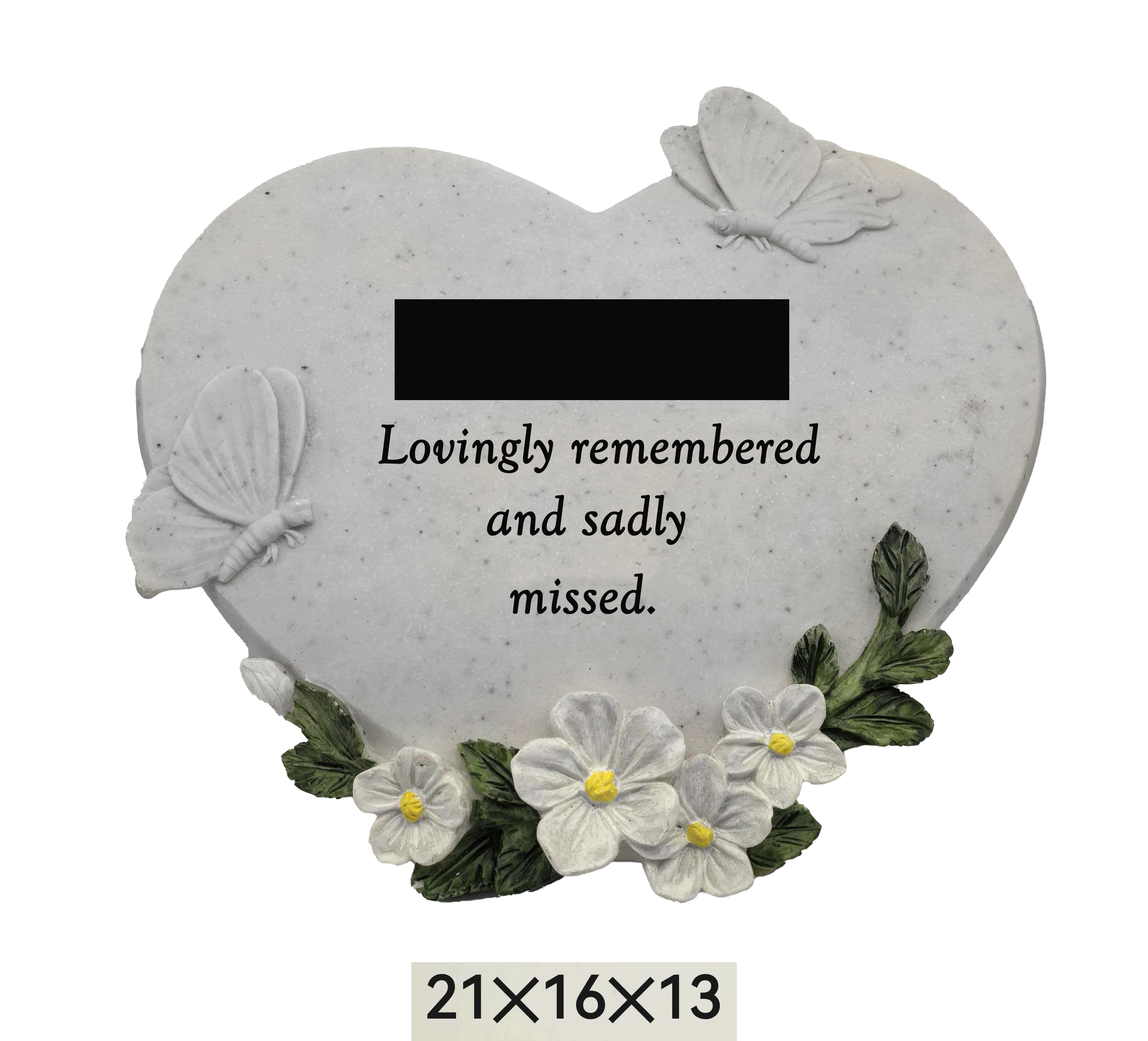 6251 Heart memorial with name tag 12/Ctn