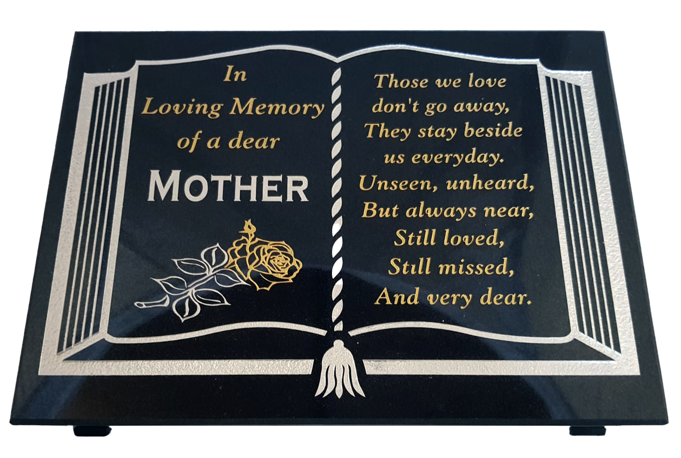 Large Book Style Personalised Plaque - 9101