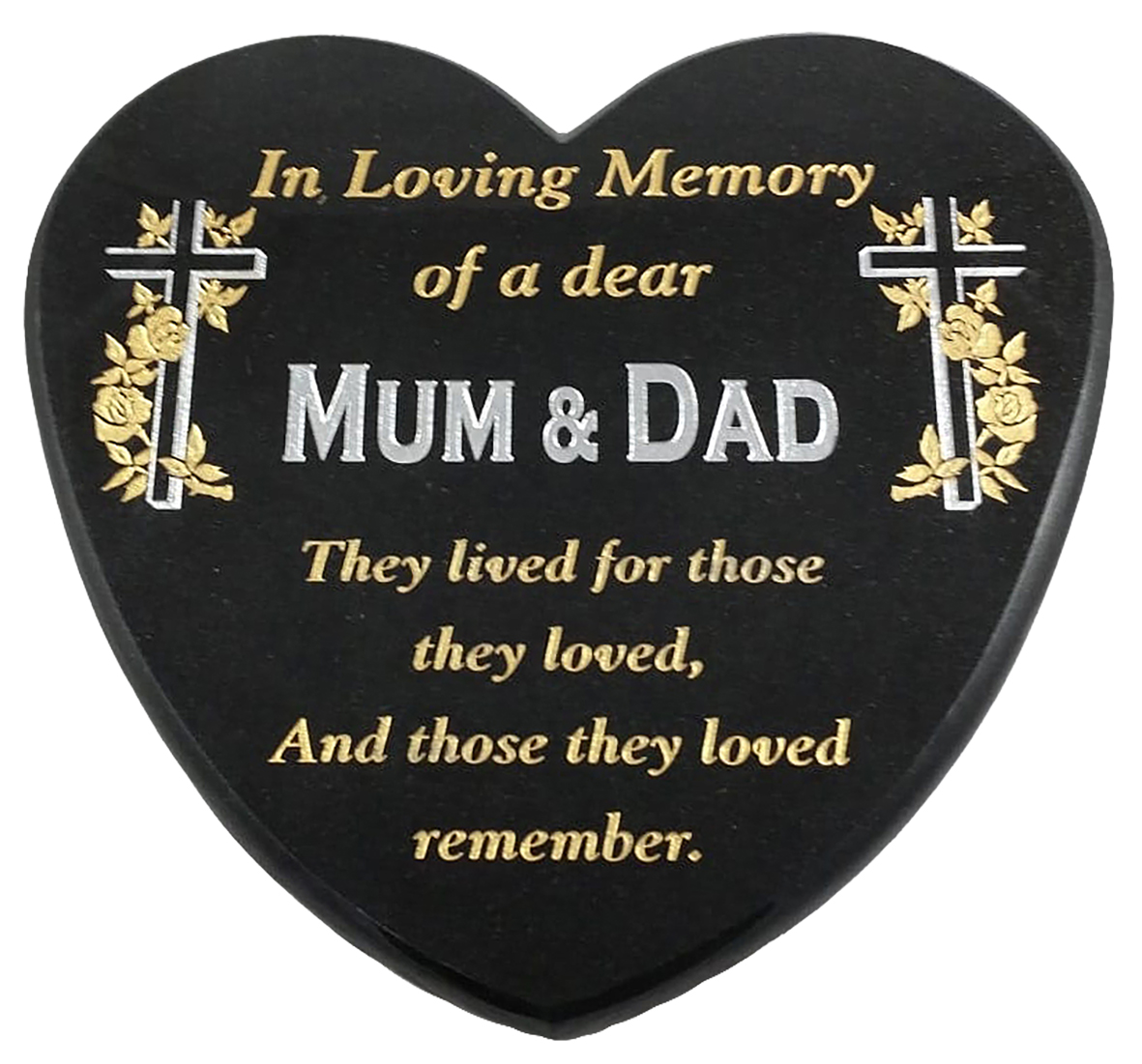 Large Heart Shaped Personalised Plaque - 9108