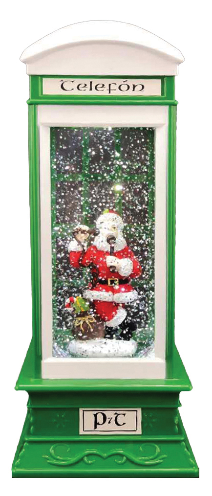 CH1015 Cream & Green Telephone Box - 6/Ctn