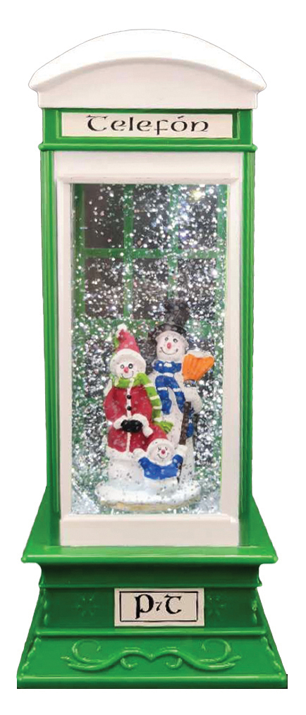 CH1016 Cream & Green Telephone Box - Carton Quantity 6