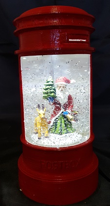 CH1020 Red Post Box with Santa - Carton Quantity 6