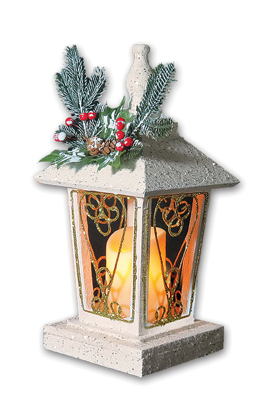 CH1169 White Wooden Lantern8/Ctn