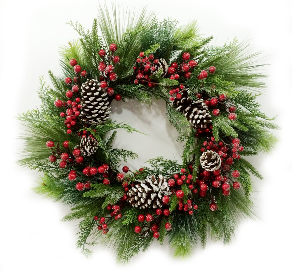 CH1174 Round Christmas Wreath 8/Ctn