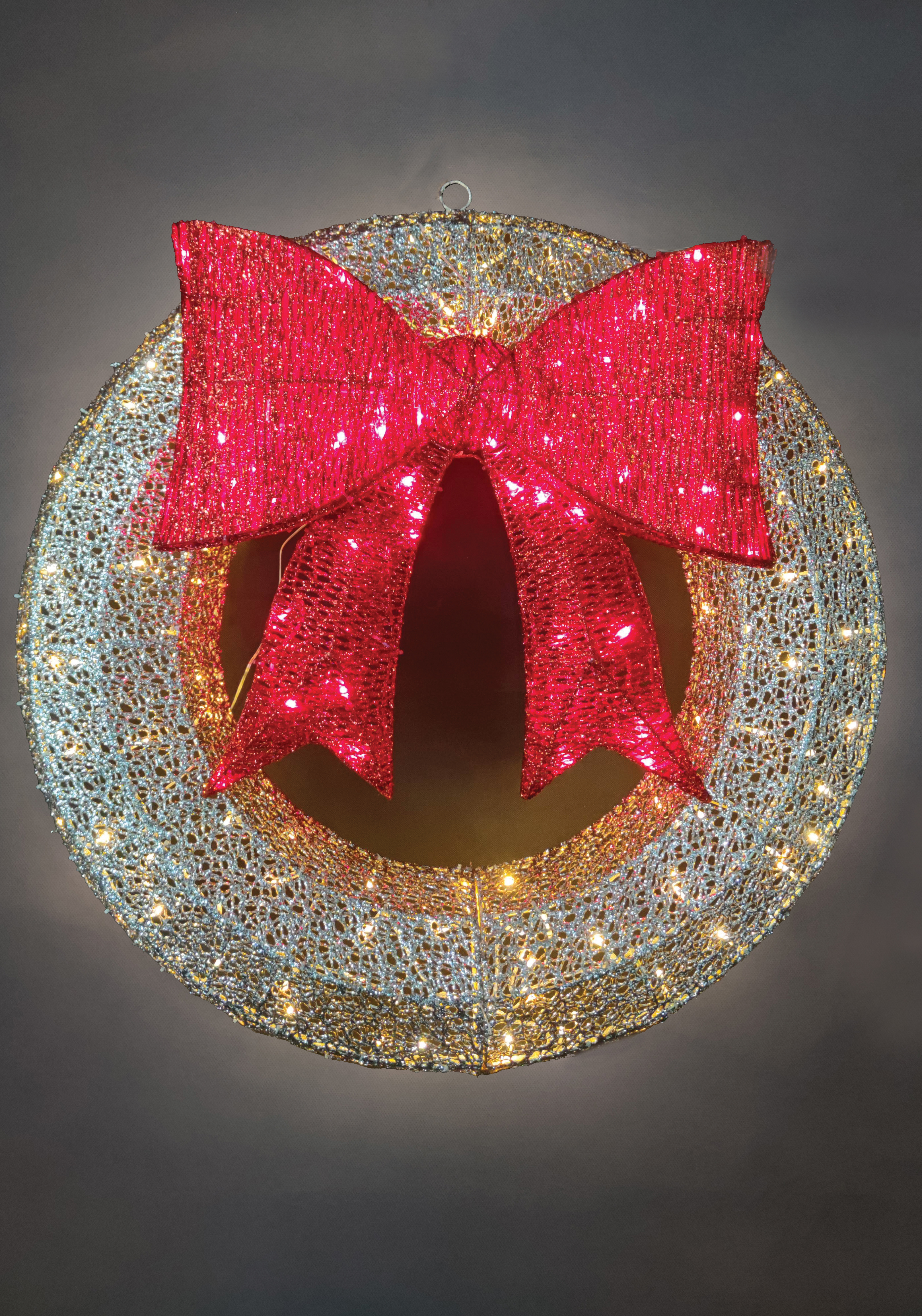 CH1179 Gold Wreath Red Bow 1/Ctn