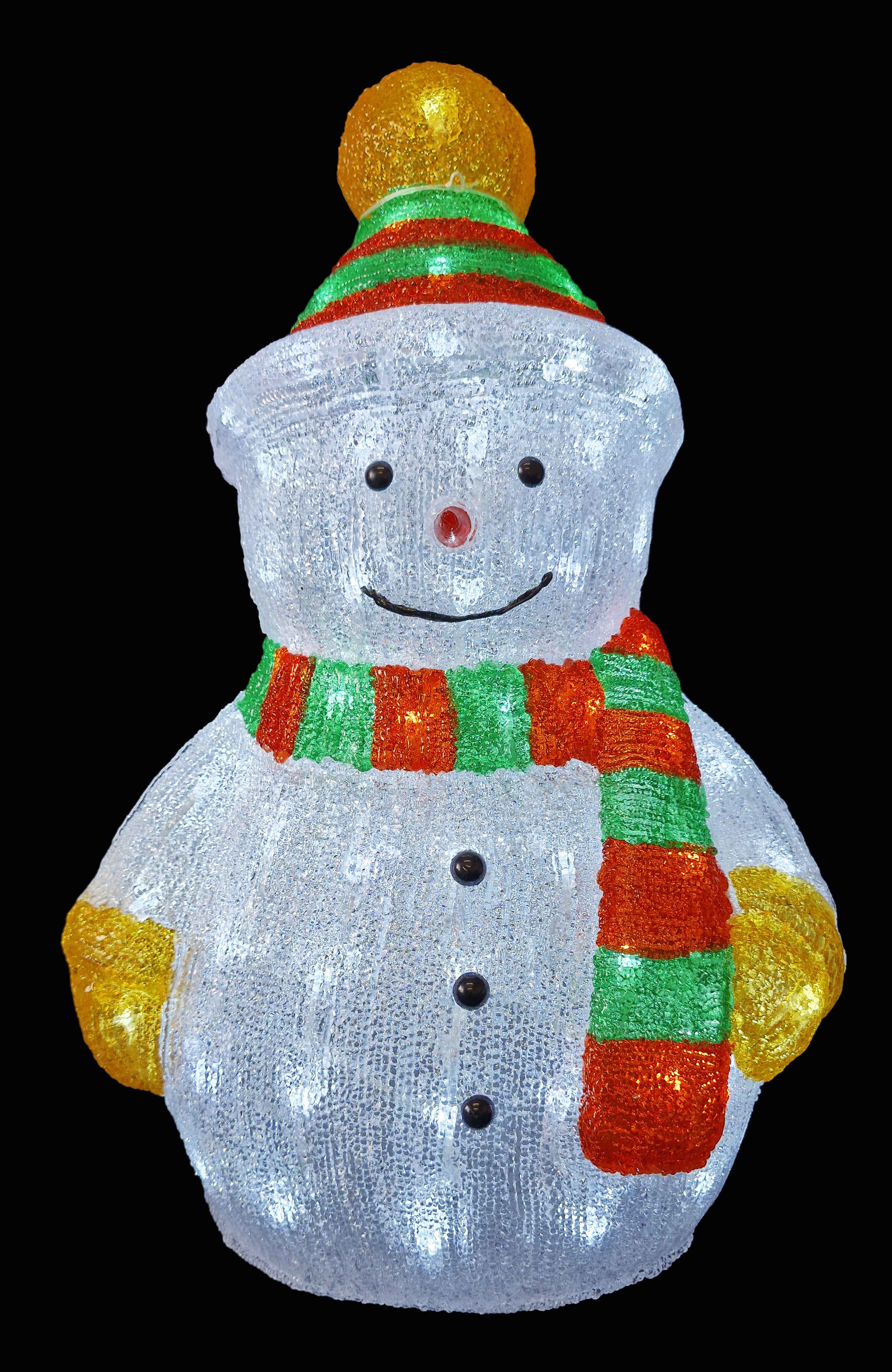 CH1255 Acrylic Snowman with Red & Green Scarf 1/Ctn