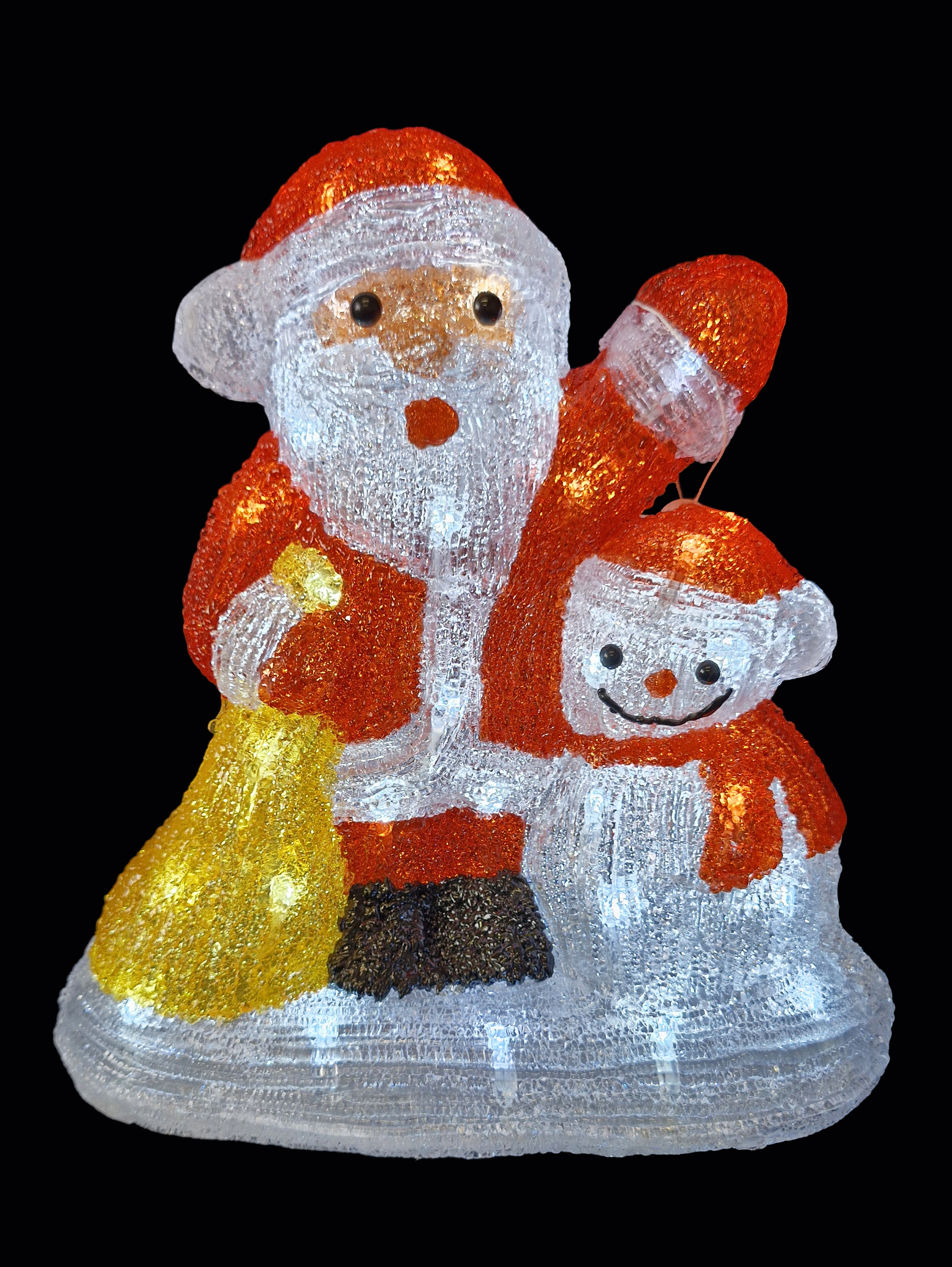 CH1257 Acrylic Santa & Snowman 1/Ctn