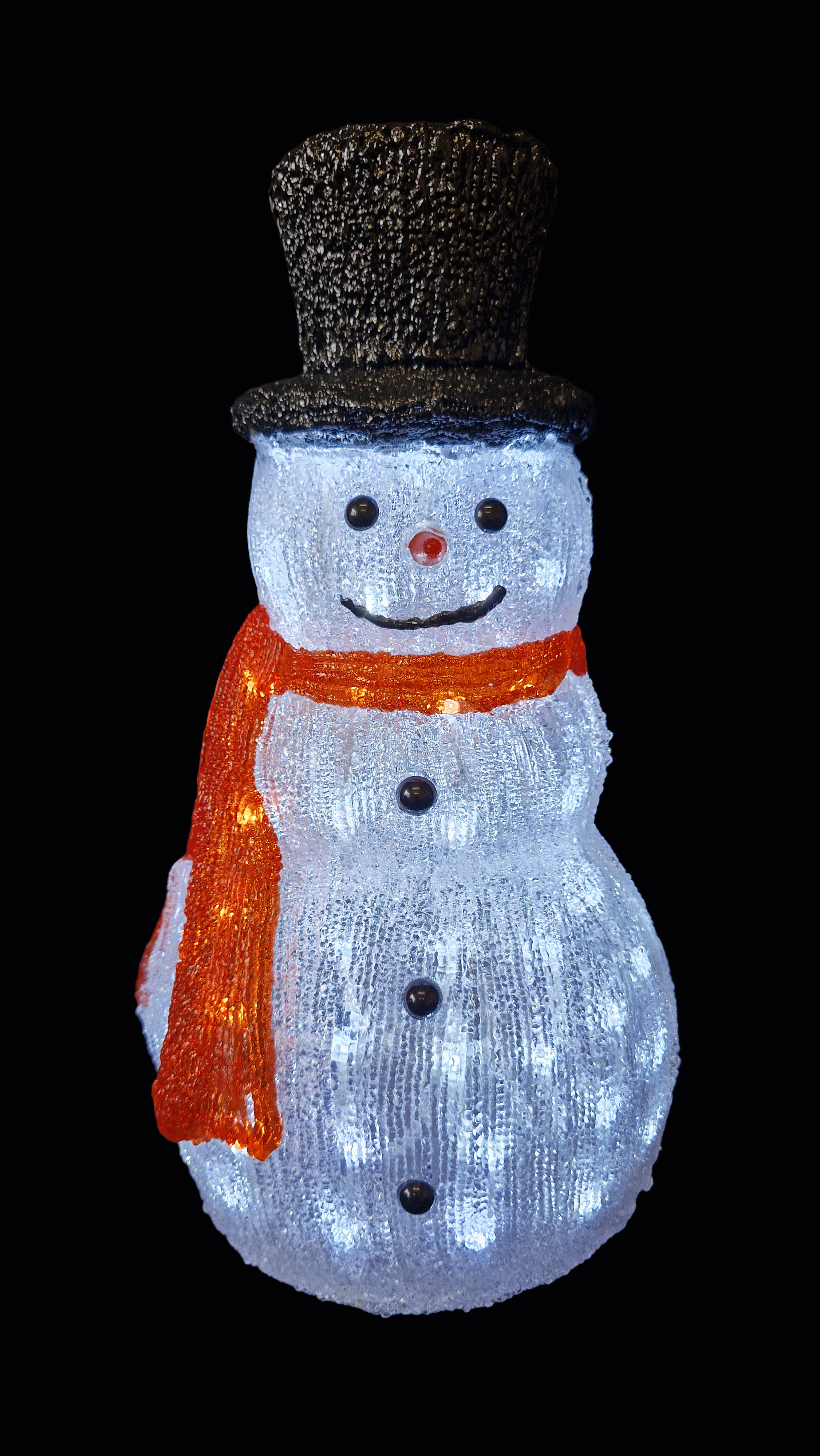 CH1258 Acrylic Snowman with Black Top Hat 1/Ctn