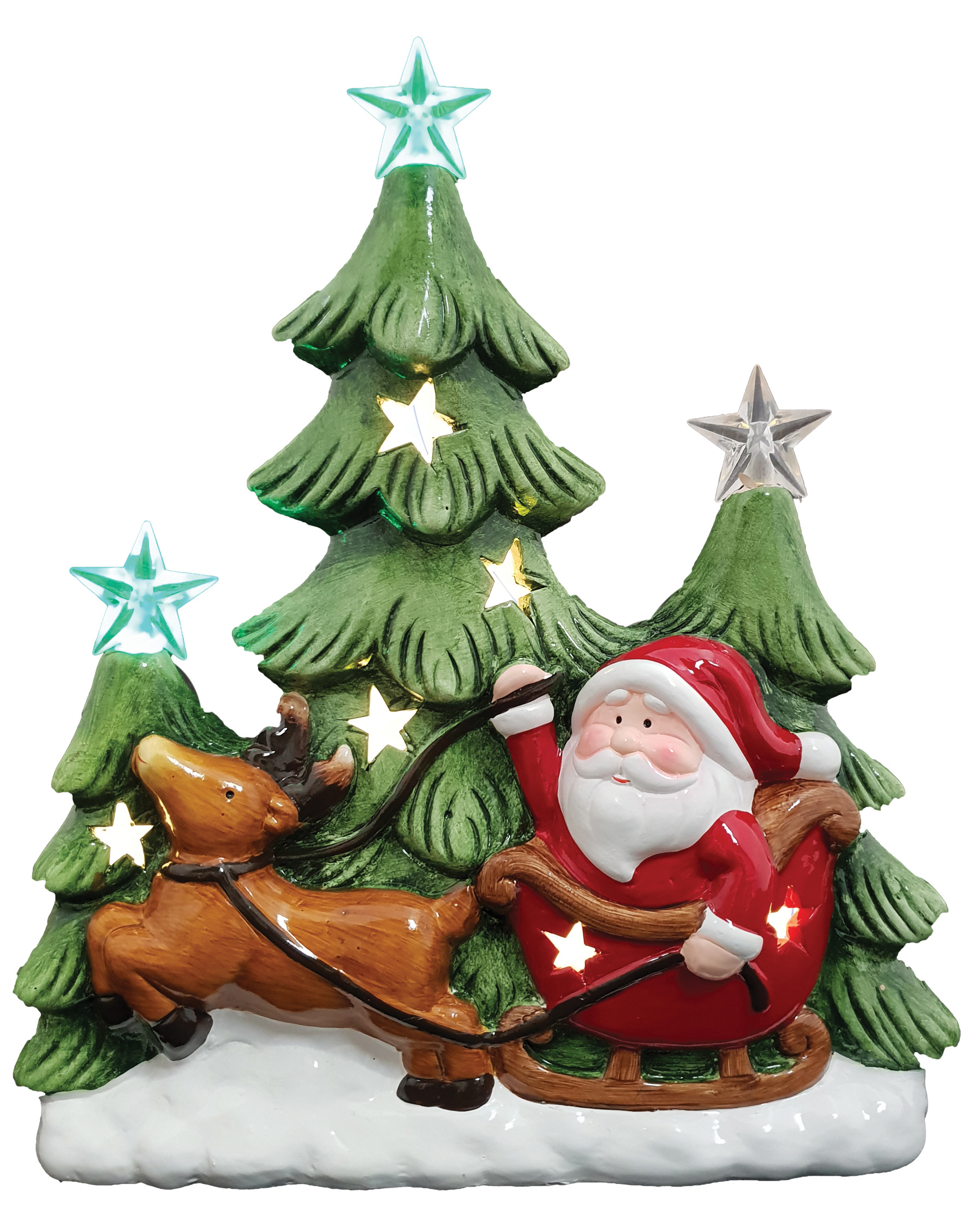CH238 Ceramic Santa Scene 6/Ctn