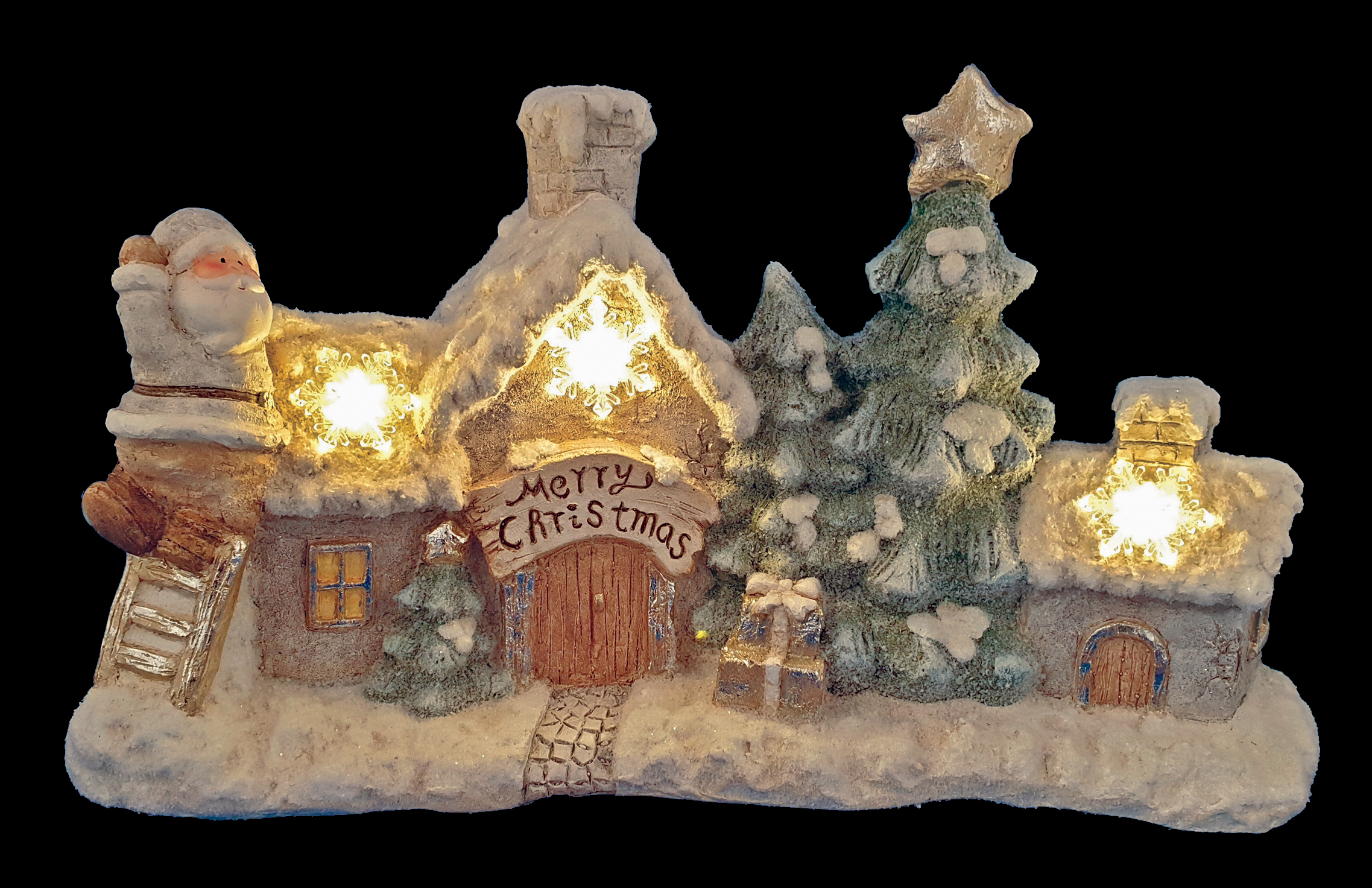CH366 Santa on Snow House 2/Ctn