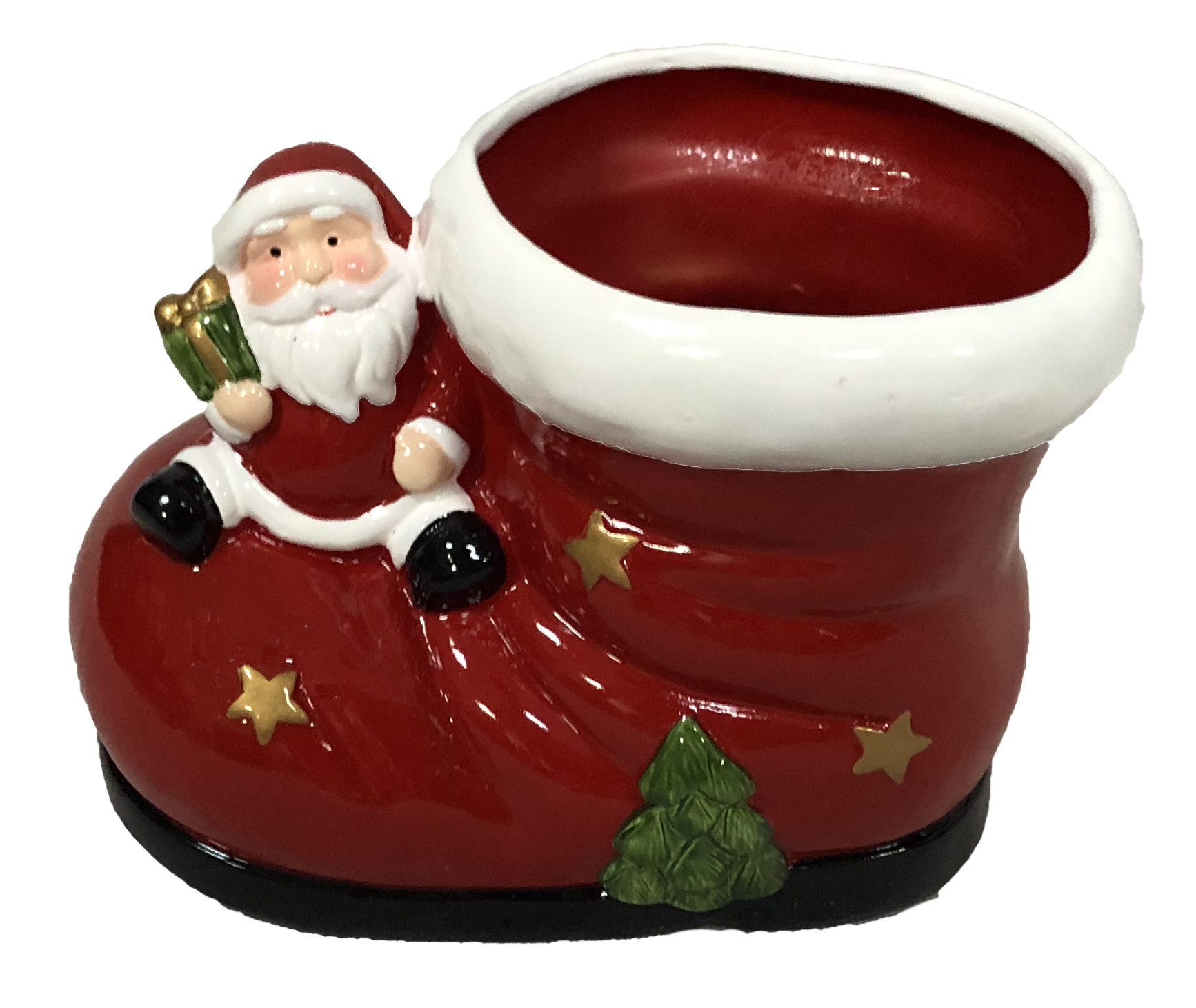 CH405 Ceramic Boot with Santa 12/Ctn