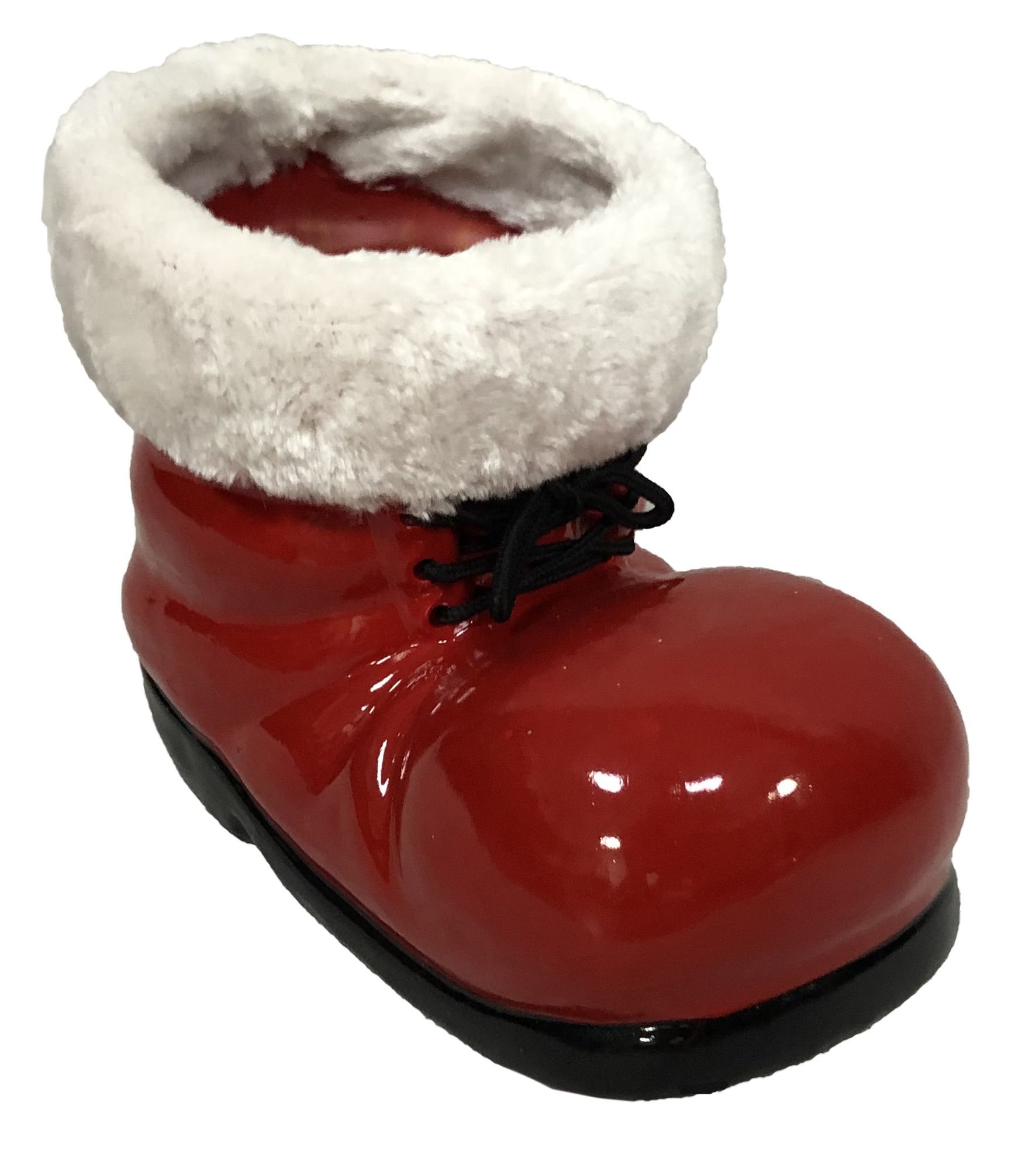 CH406 Large Red  Santa Boot with Fur Trim 6/Ctn