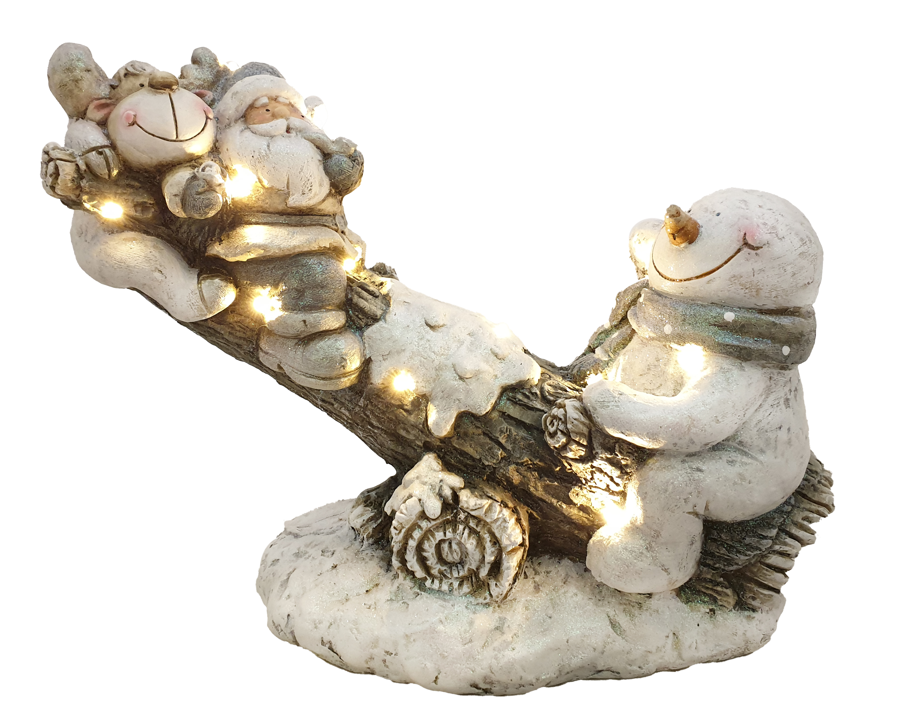 CH467 Snowman Santa Reindeer on Seesaw 2/ctn