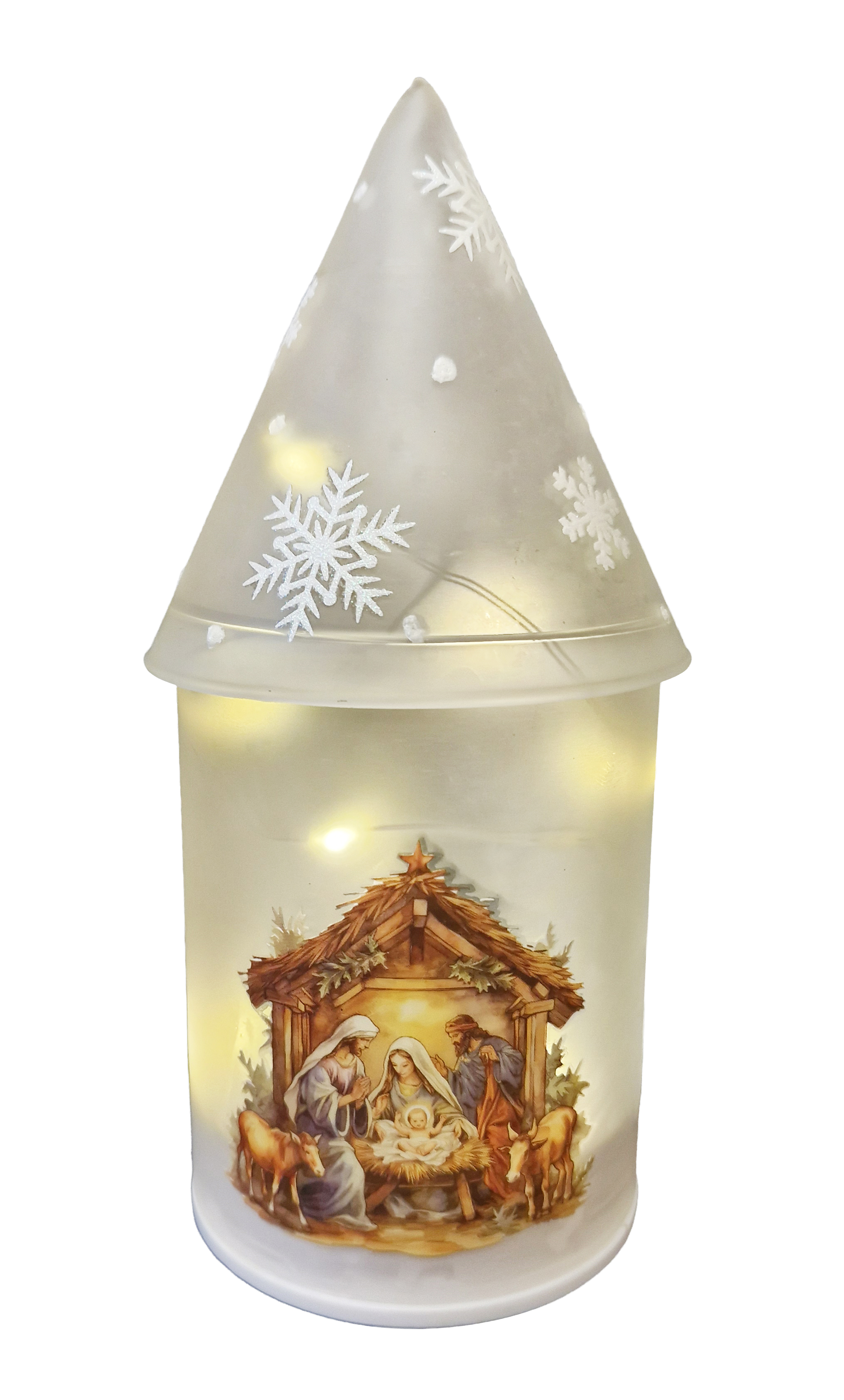 CH5017 Glass Spinning Lantern -Nativity 12/Ctn