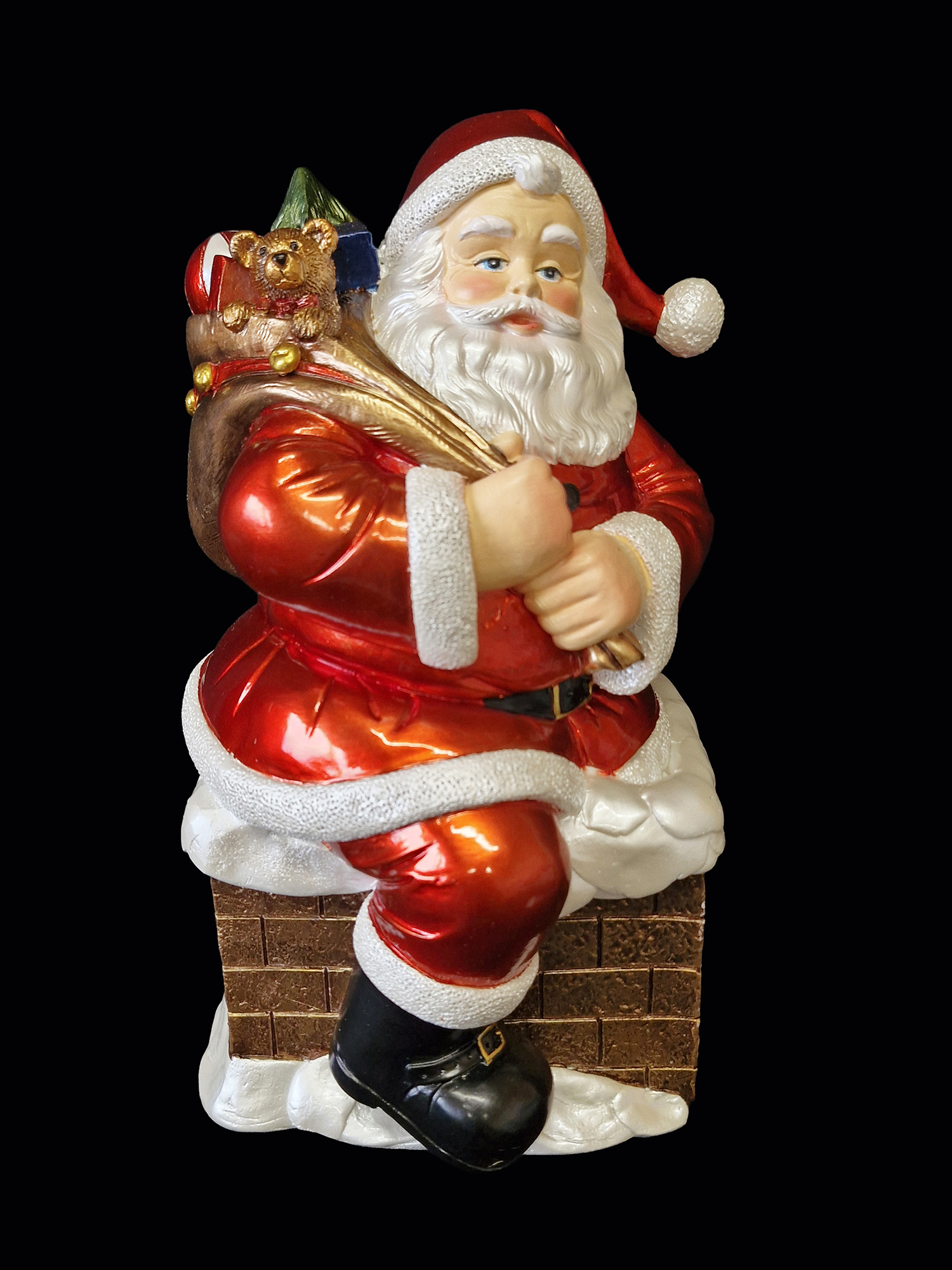 CH5065 Shiny Red Santa with Toys 6/Ctn