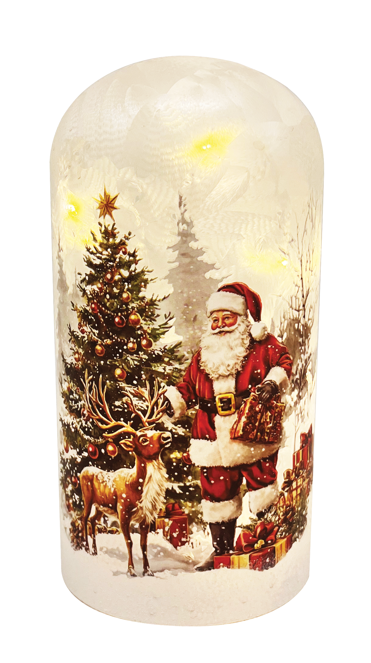 CH5100 18cm Glass Dome Santa Lantern  24/Ctn