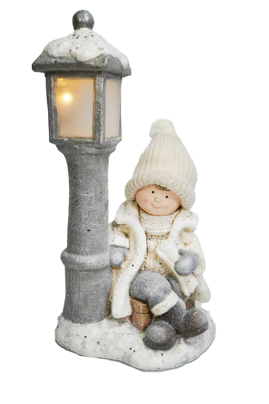 CH521 Boy sitting beside Street Lamp 1/Ctn