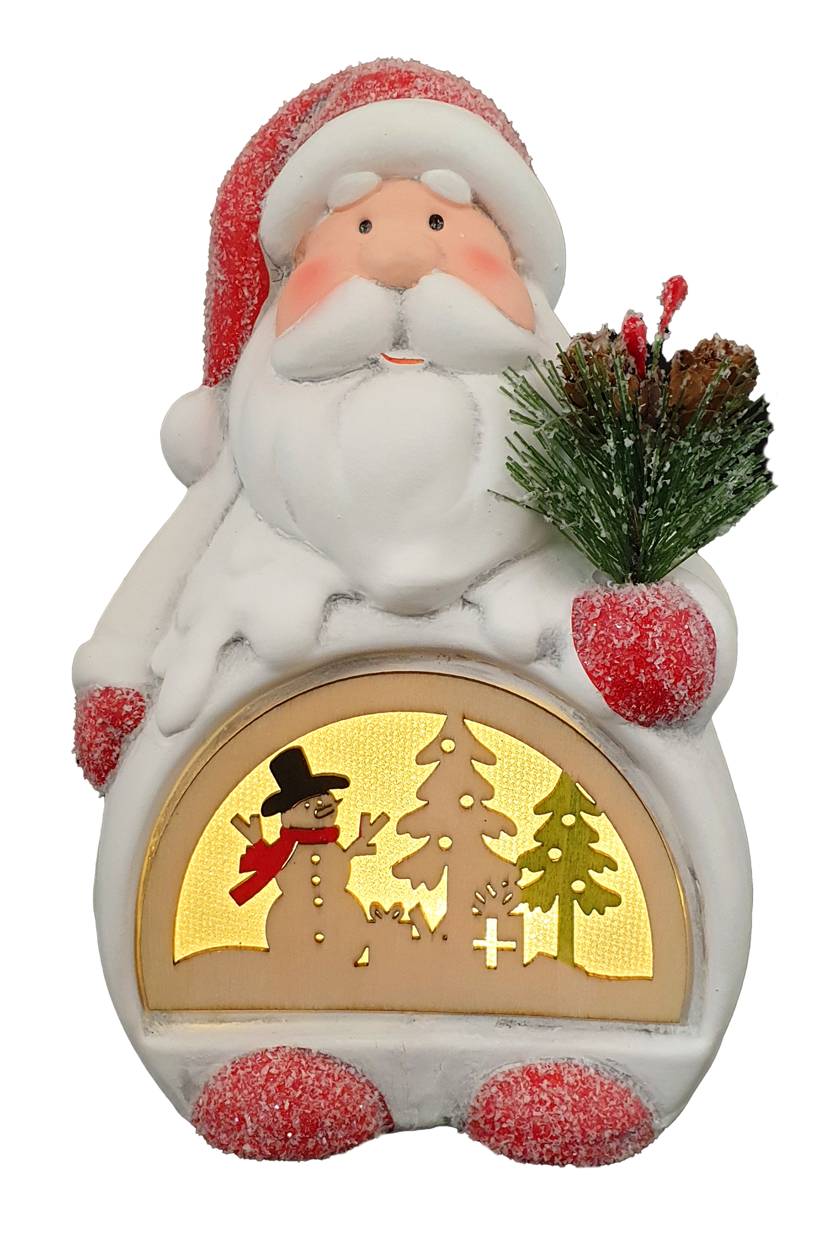 CH539 Ceramic Santa with LED 24/Ctn