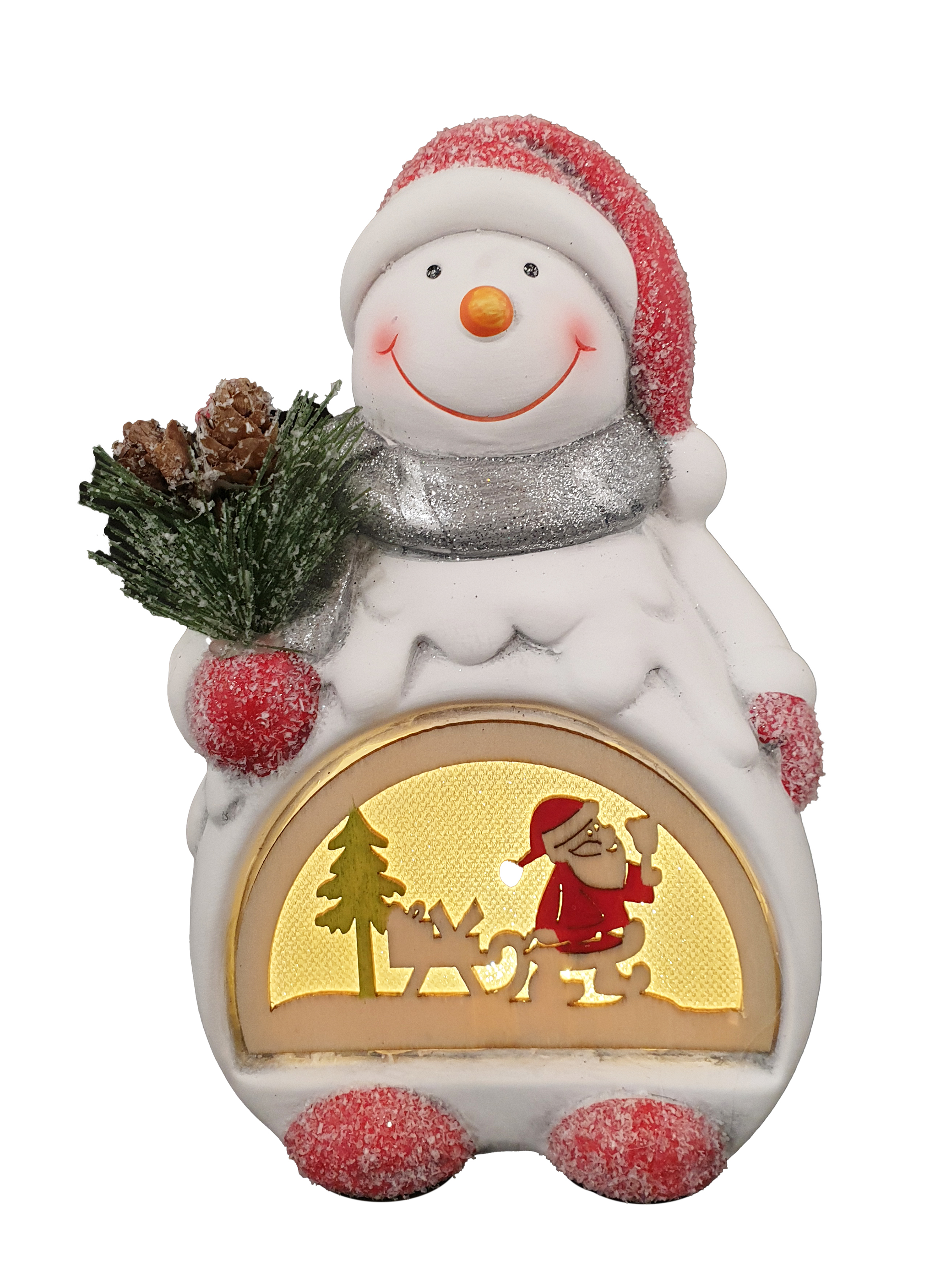 CH540 Ceramic Snowman with LED 24/Ctn