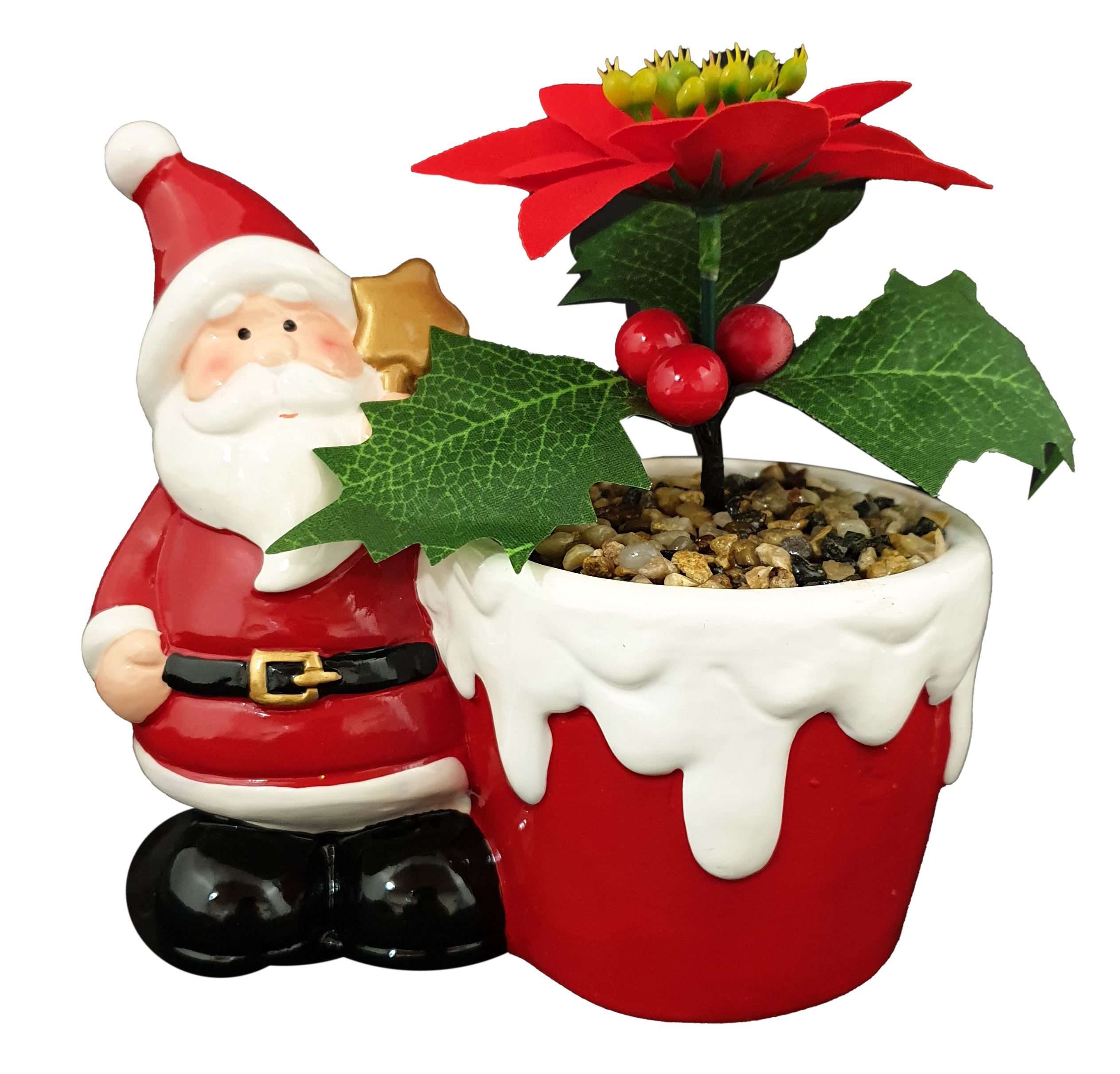 CH548 Santa with Flower Pot 36/Ctn