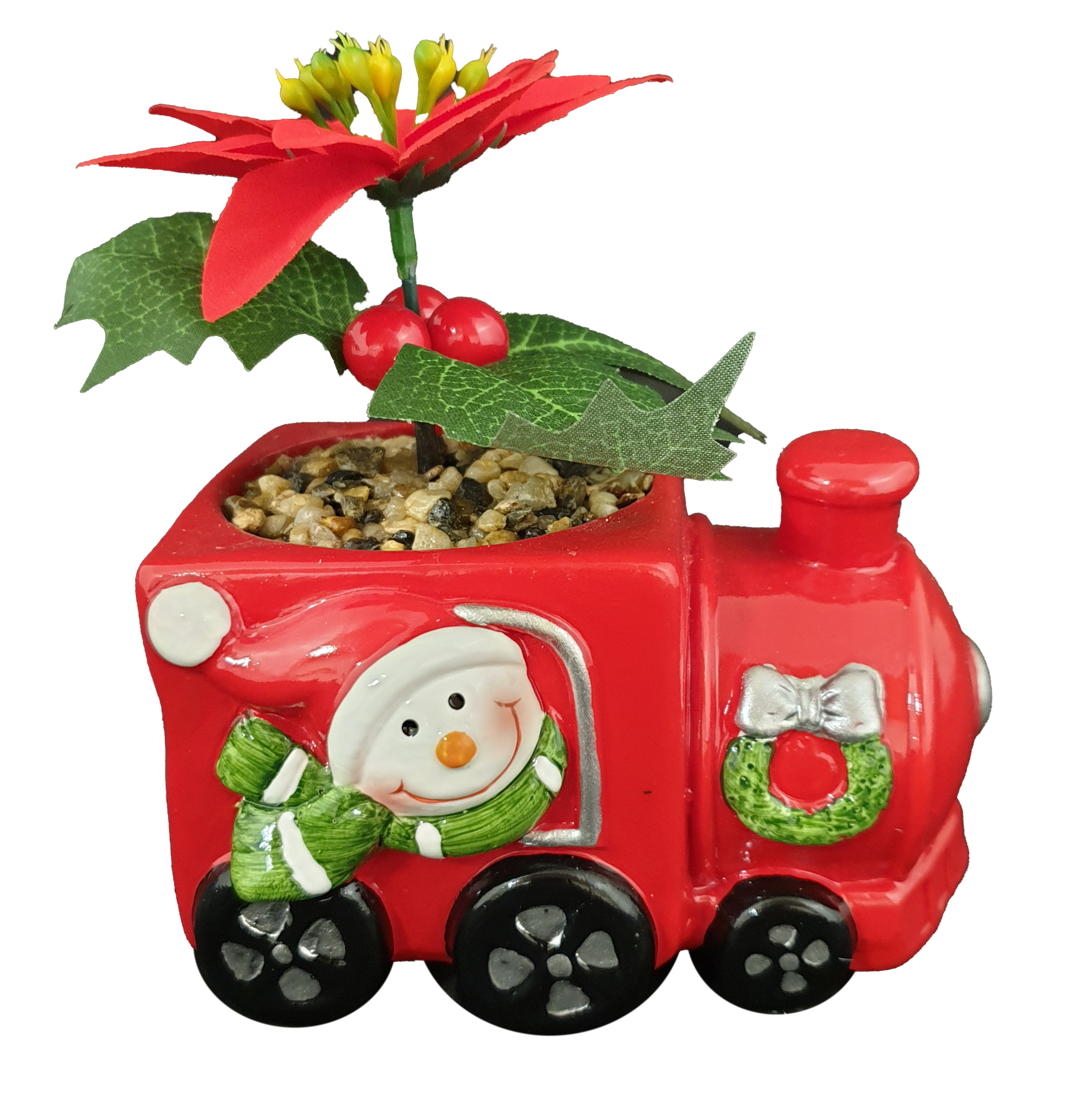 CH553 Ceramic Snowman Train 36/Ctn