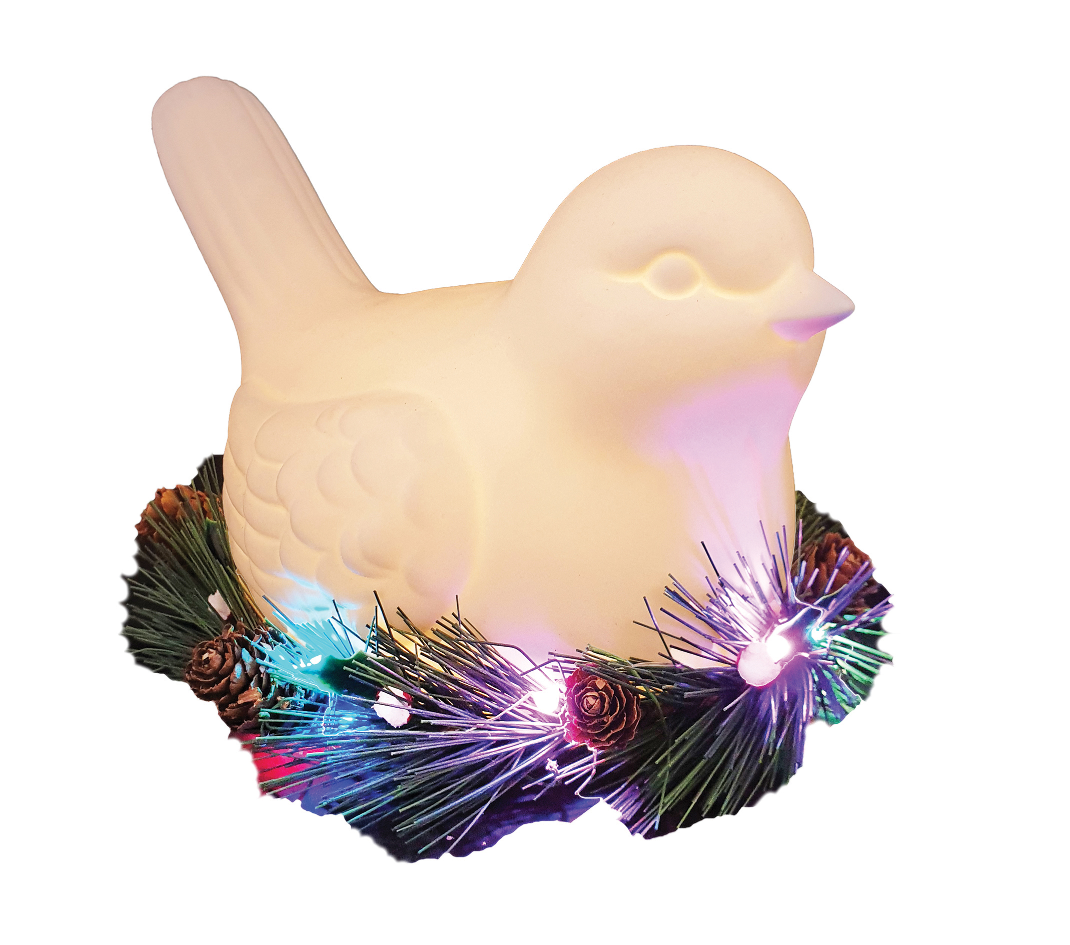 CH569 Porcelain Robin  on Wreath 12/Ctn