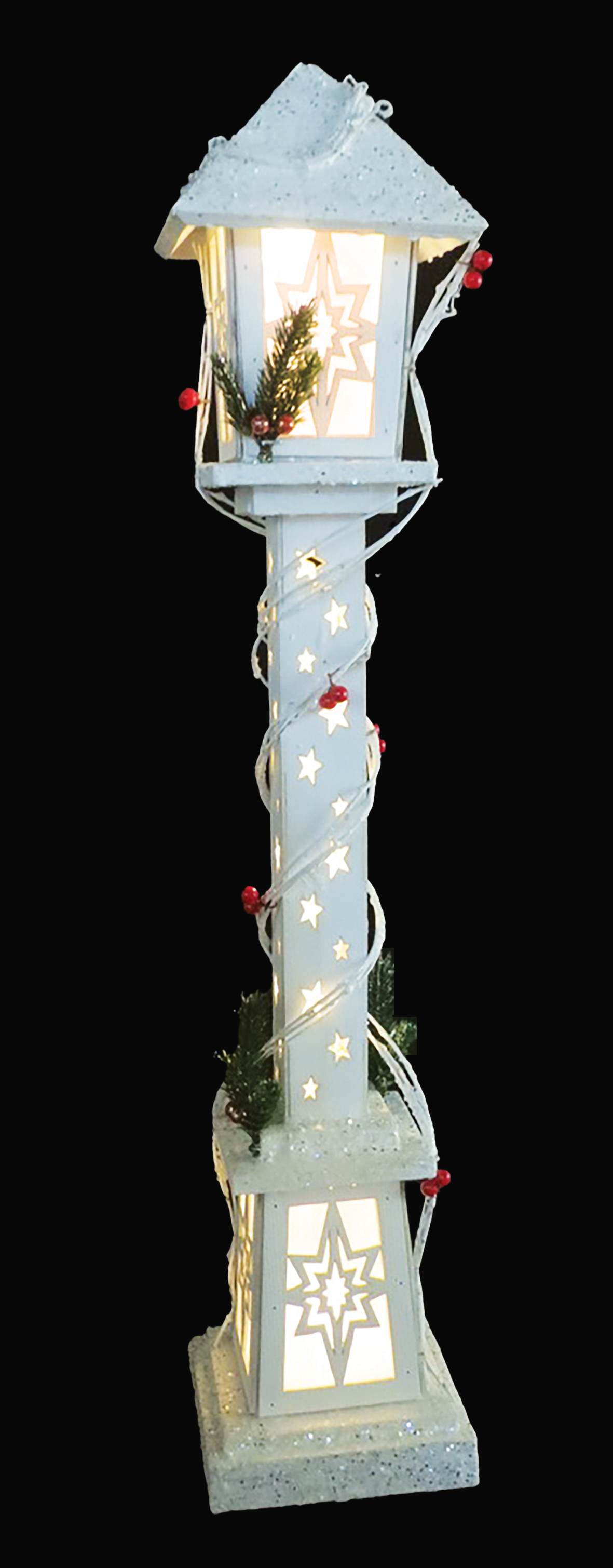 CH600 80cm White Wood Lamp Post 6/Ctn