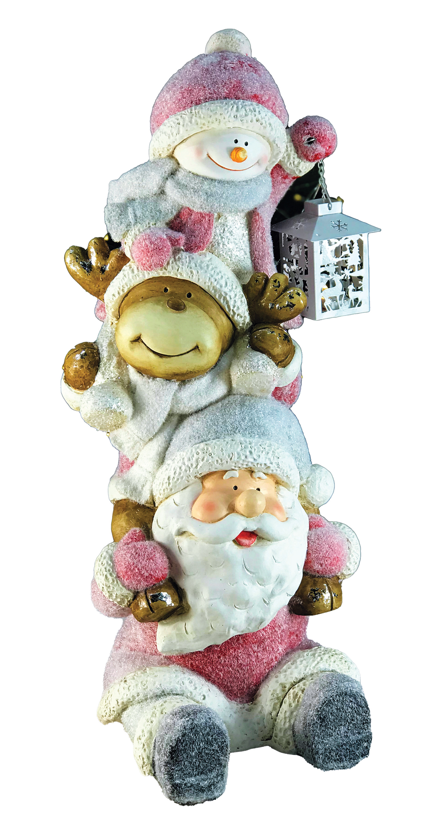 CH653 Santa Reindeer Snowman Stack 1/Ctn