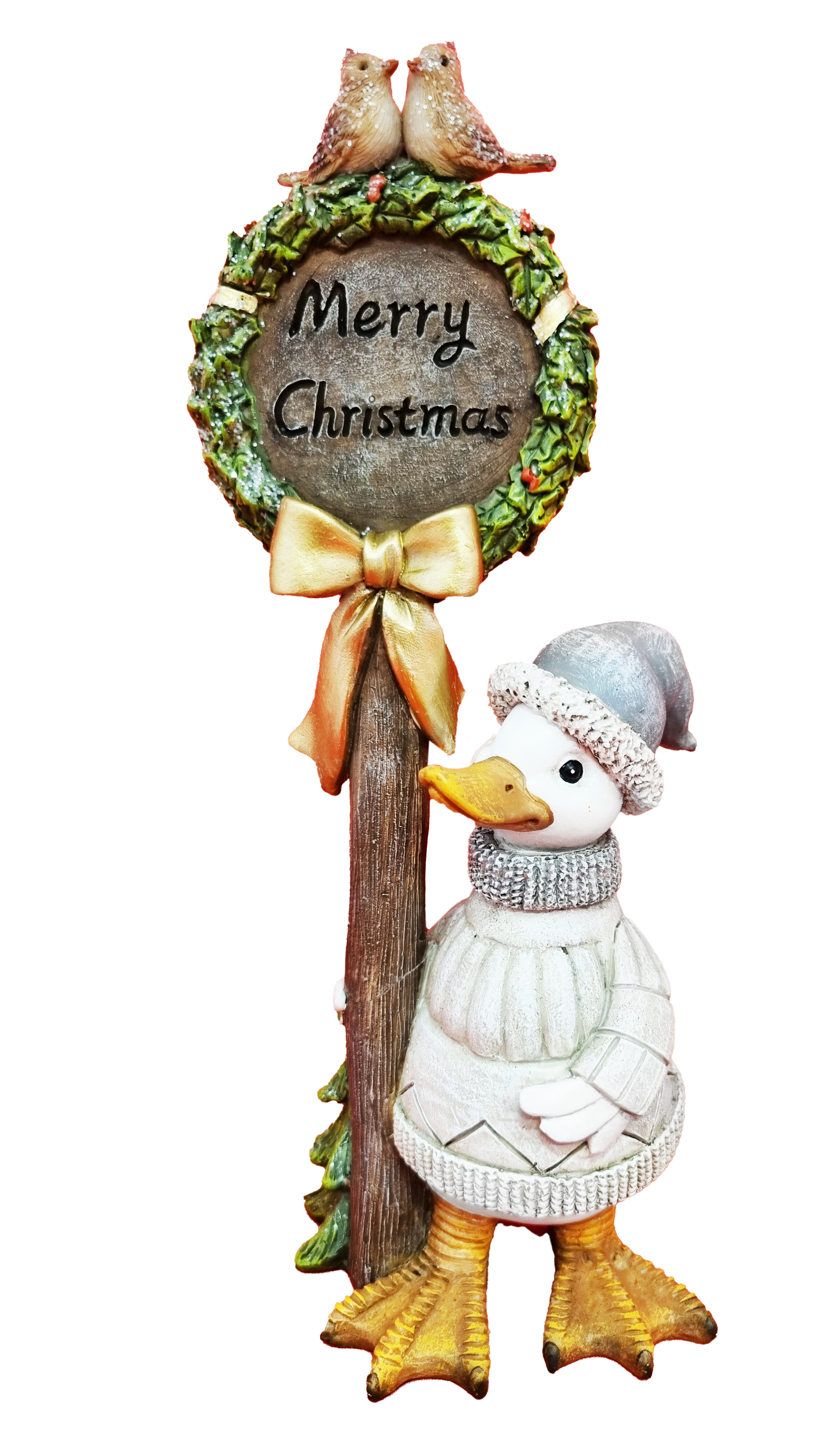 CH665 Duck with Merry Christmas Sign 24/Ctn